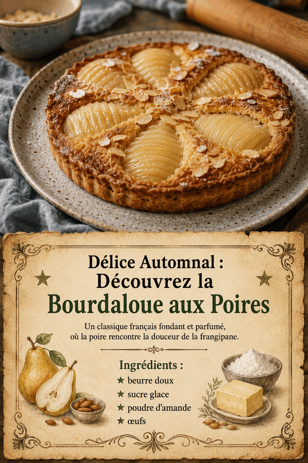 Délice Automnal : Découvrez la Bourdaloue aux Poires