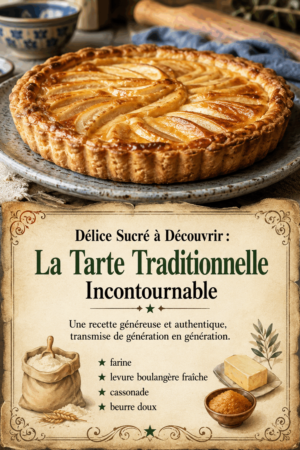Délice Sucré à Découvrir : La Tarte Traditionnelle Incontournable