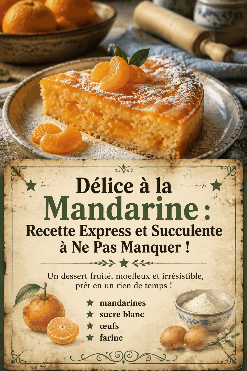 Délice à la Mandarine : Recette Express et Succulente à Ne Pas Manquer !