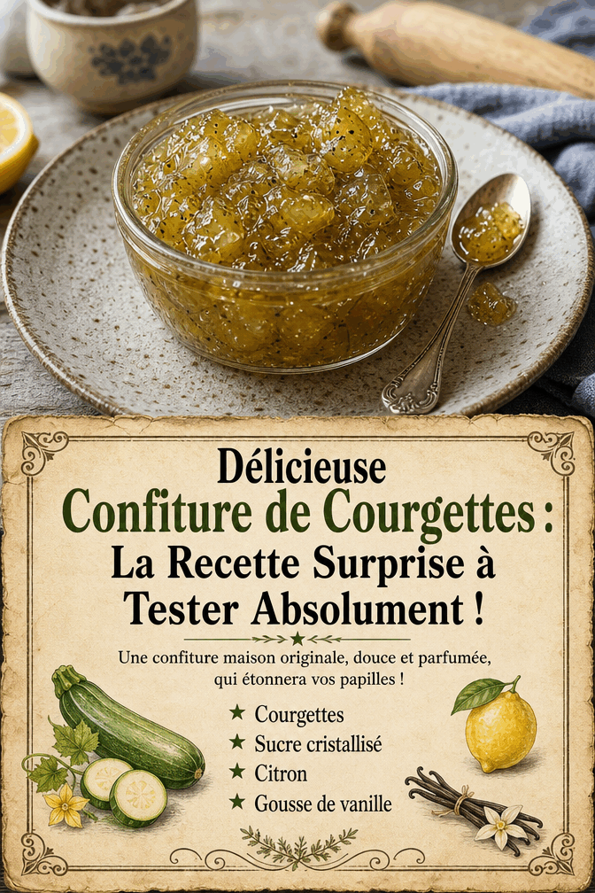 Délicieuse Confiture de Courgettes : La Recette Surprise à Tester Absolument !