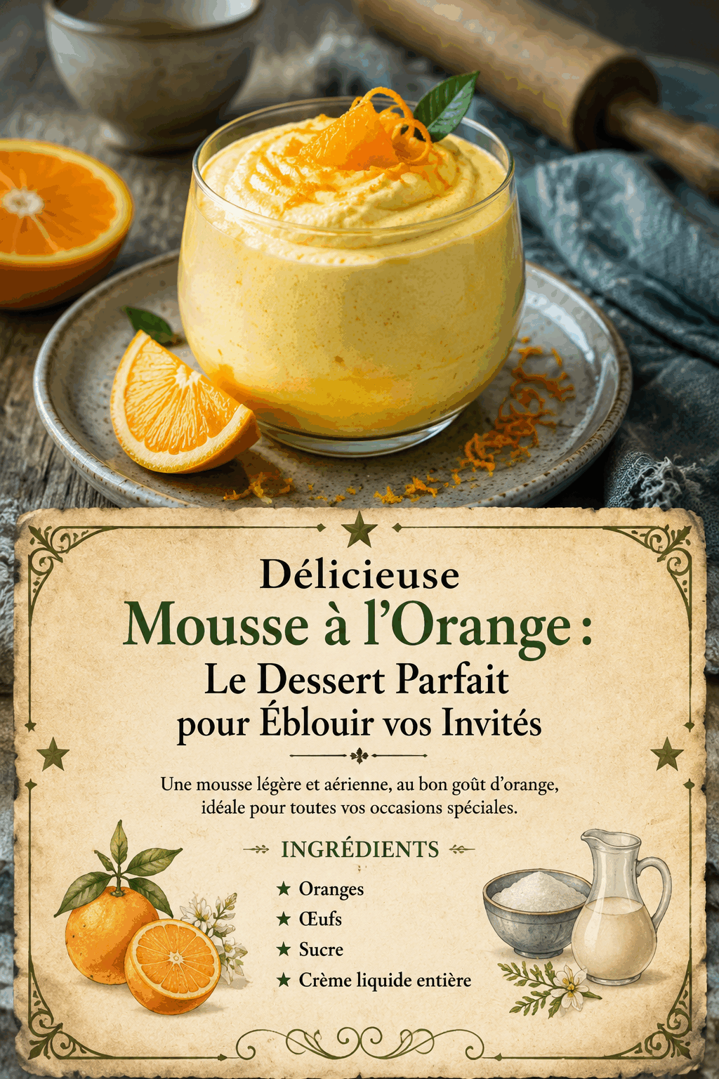 Délicieuse Mousse à l'Orange : Le Dessert Parfait pour Éblouir vos Invités