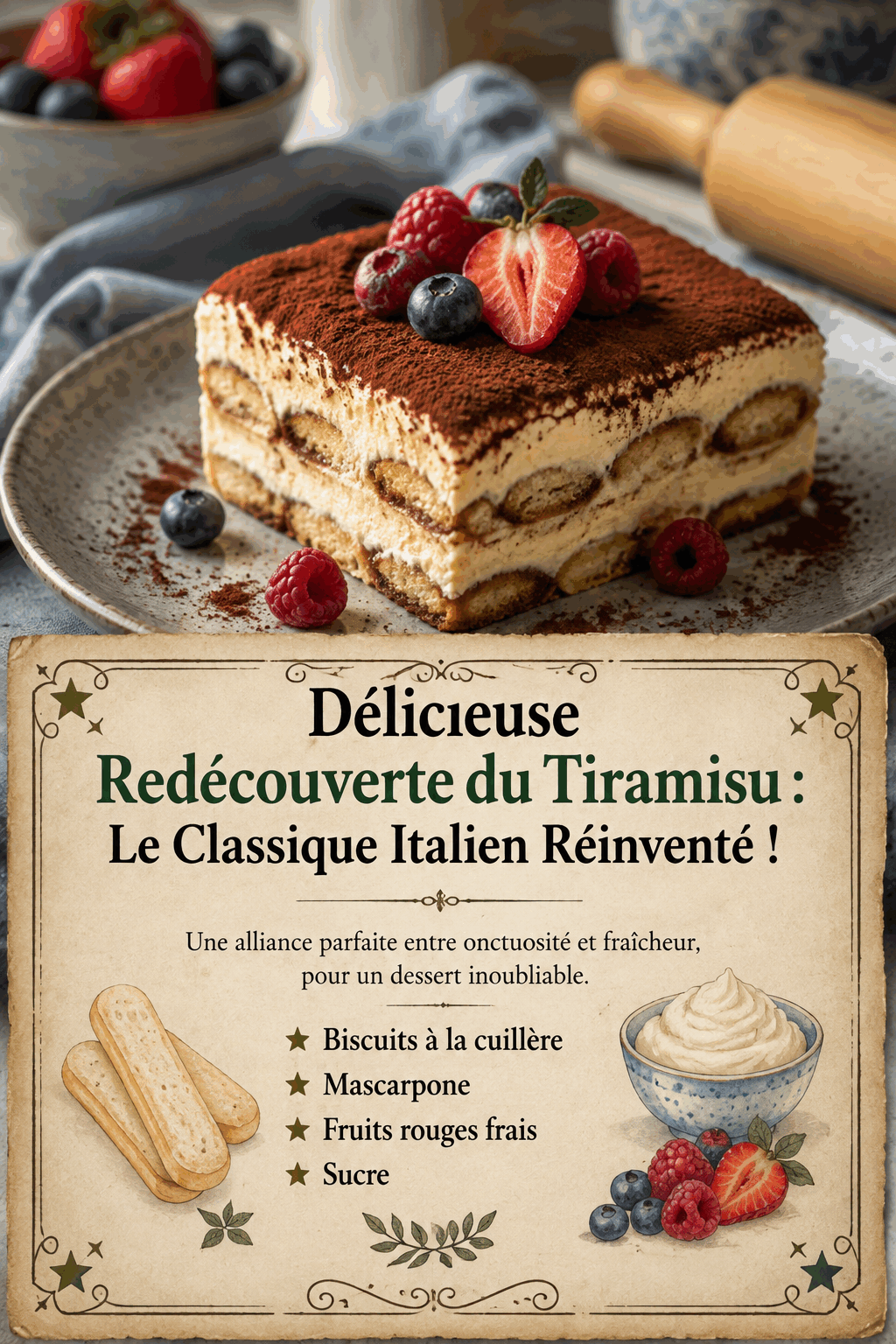 Délicieuse Redécouverte du Tiramisu : Le Classique Italien Réinventé !