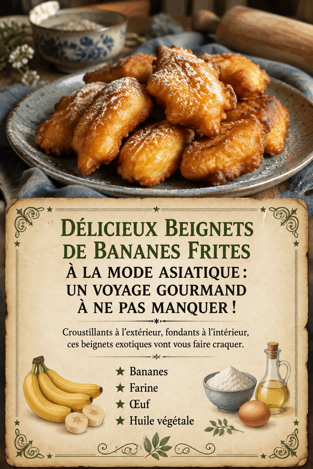 Délicieux Beignets de Bananes Frites à la Mode Asiatique : Un Voyage Gourmand à Ne Pas Manquer !