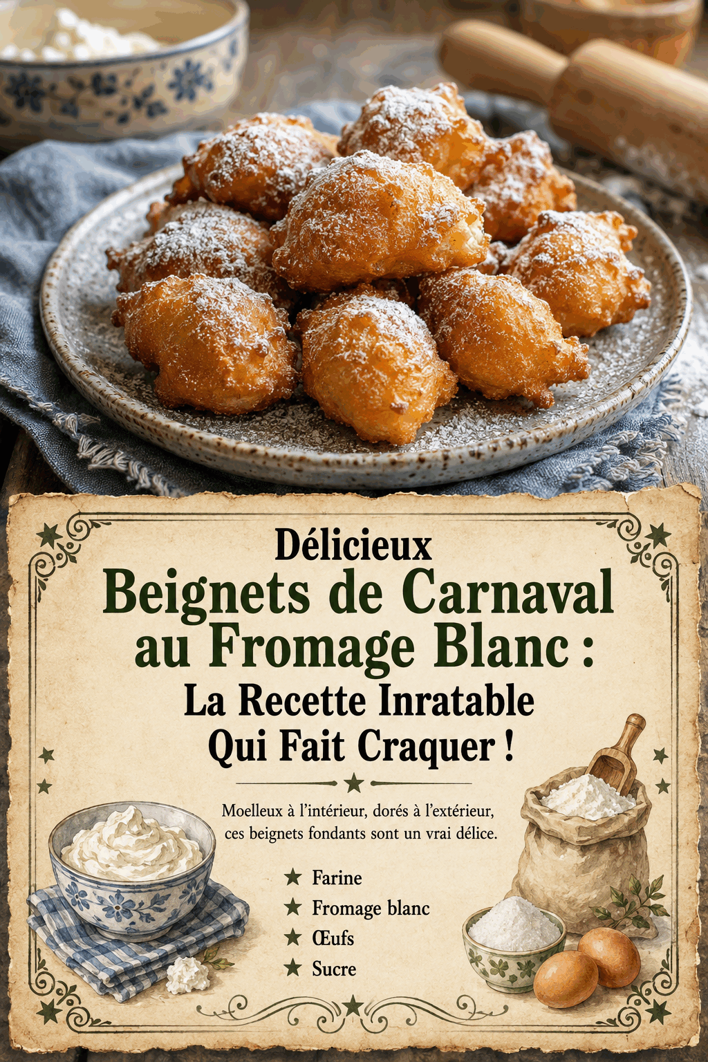Délicieux Beignets de Carnaval au Fromage Blanc : La Recette Inratable Qui Fait Craquer !