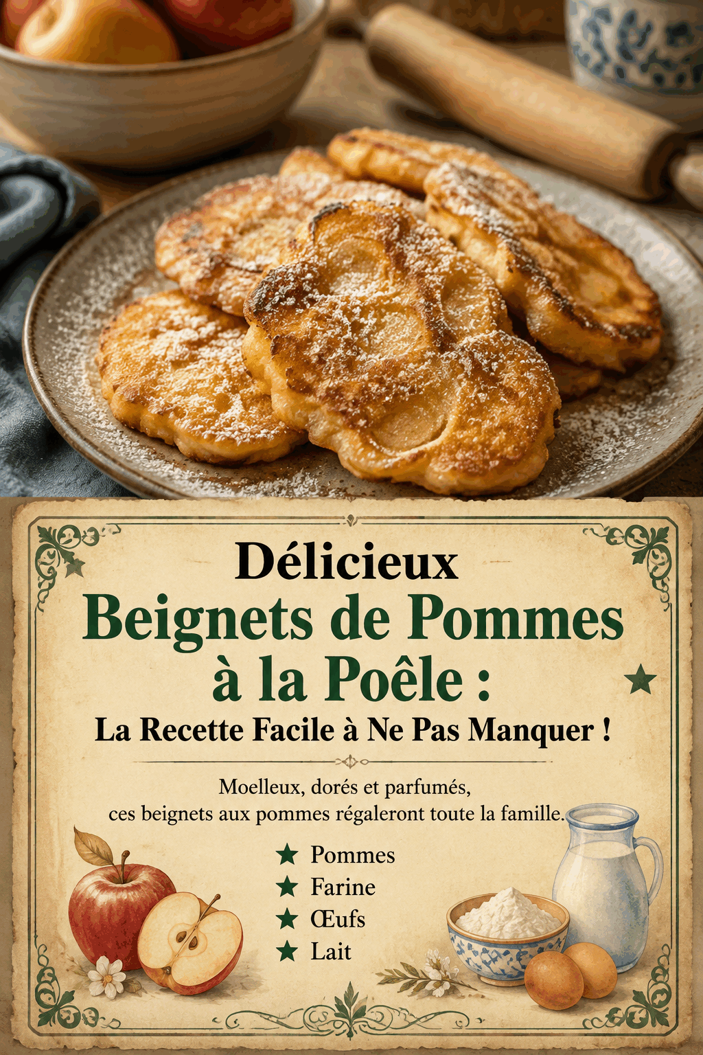 Délicieux Beignets de Pommes à la Poêle : La Recette Facile à Ne Pas Manquer !