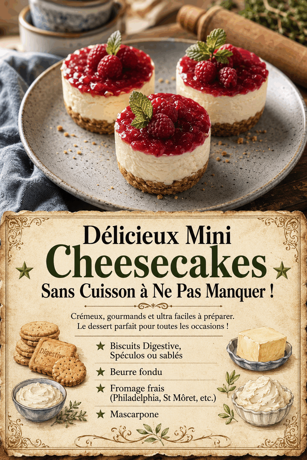 Délicieux Mini Cheesecakes Sans Cuisson à Ne Pas Manquer !
