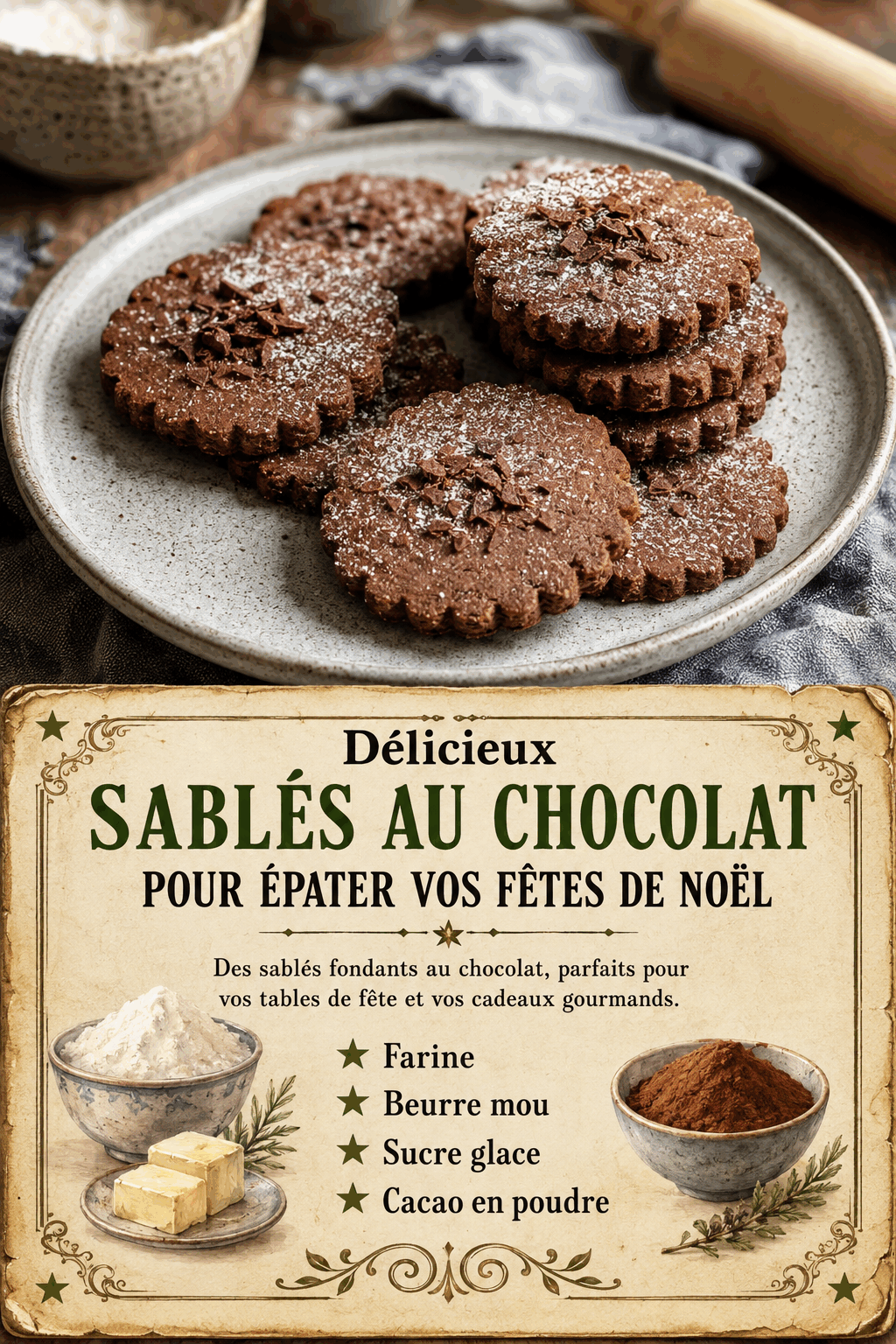 Délicieux Sablés au Chocolat pour Épater vos Fêtes de Noël