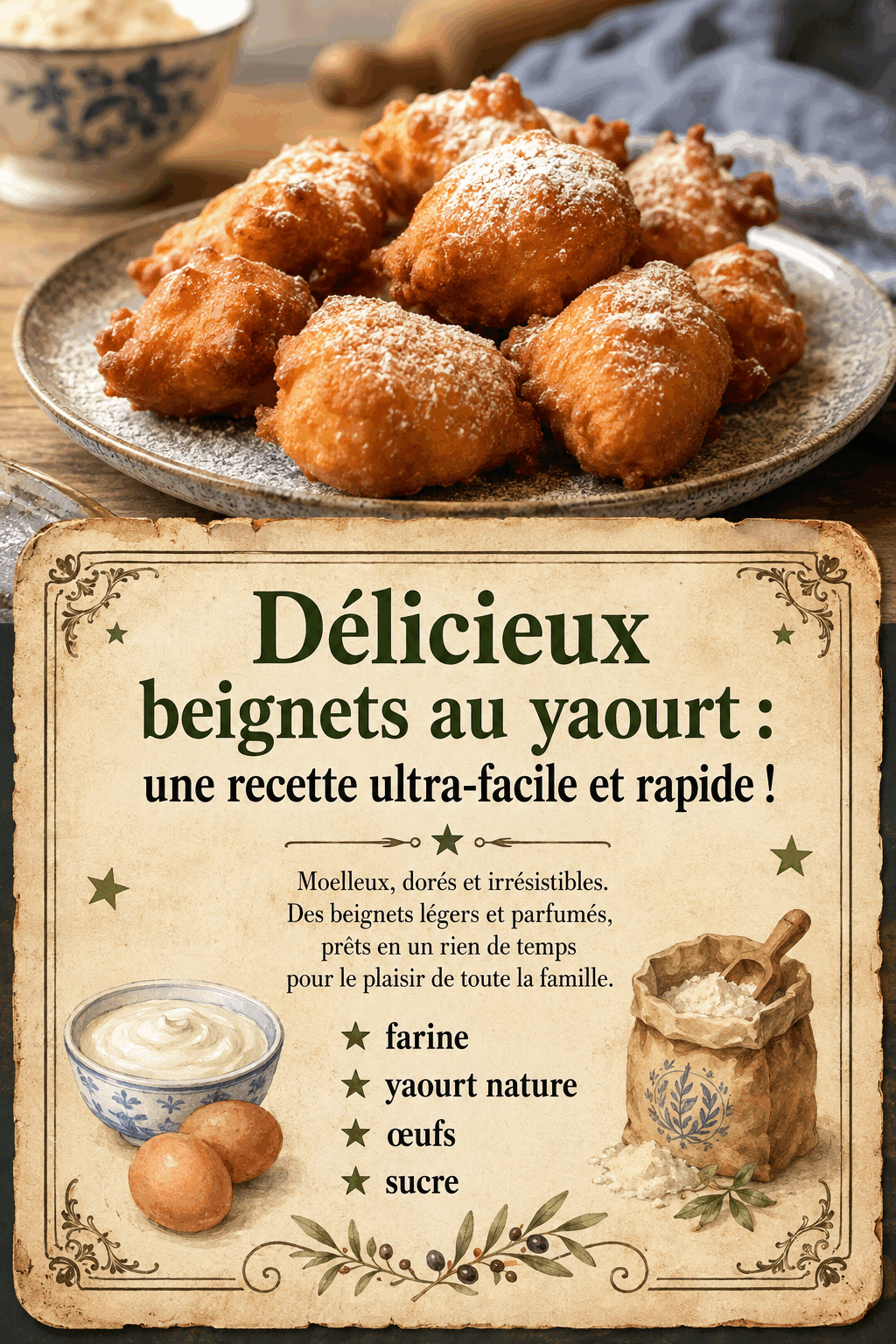 Délicieux beignets au yaourt : une recette ultra-facile et rapide !