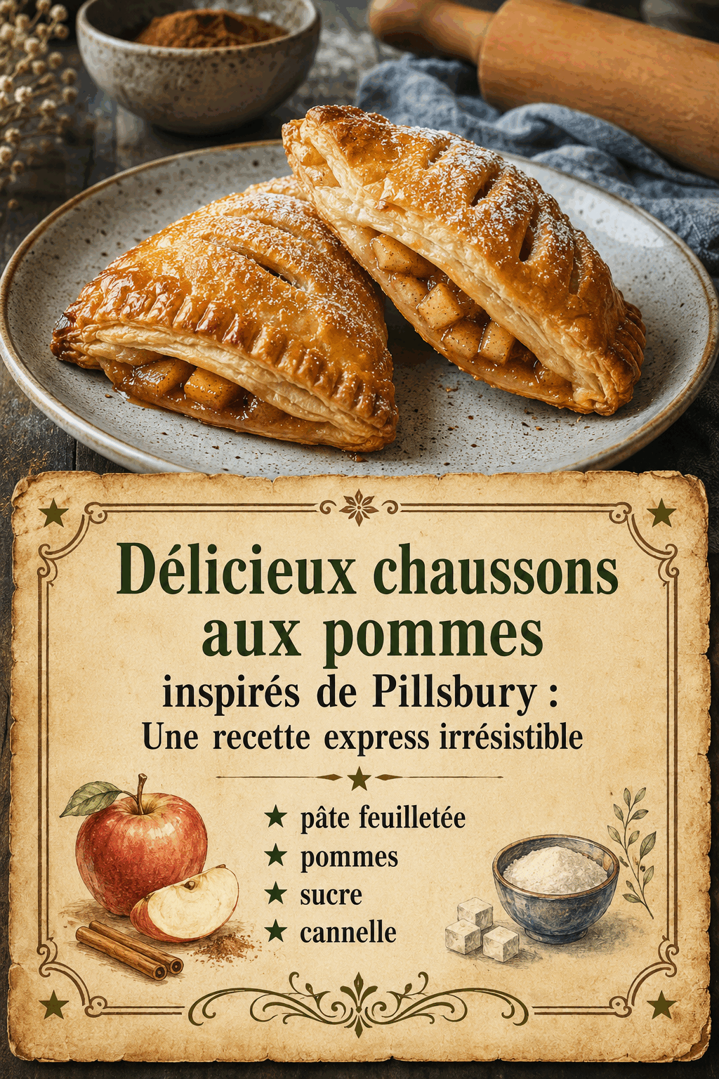 Délicieux chaussons aux pommes inspirés de Pillsbury : Une recette express irrésistible