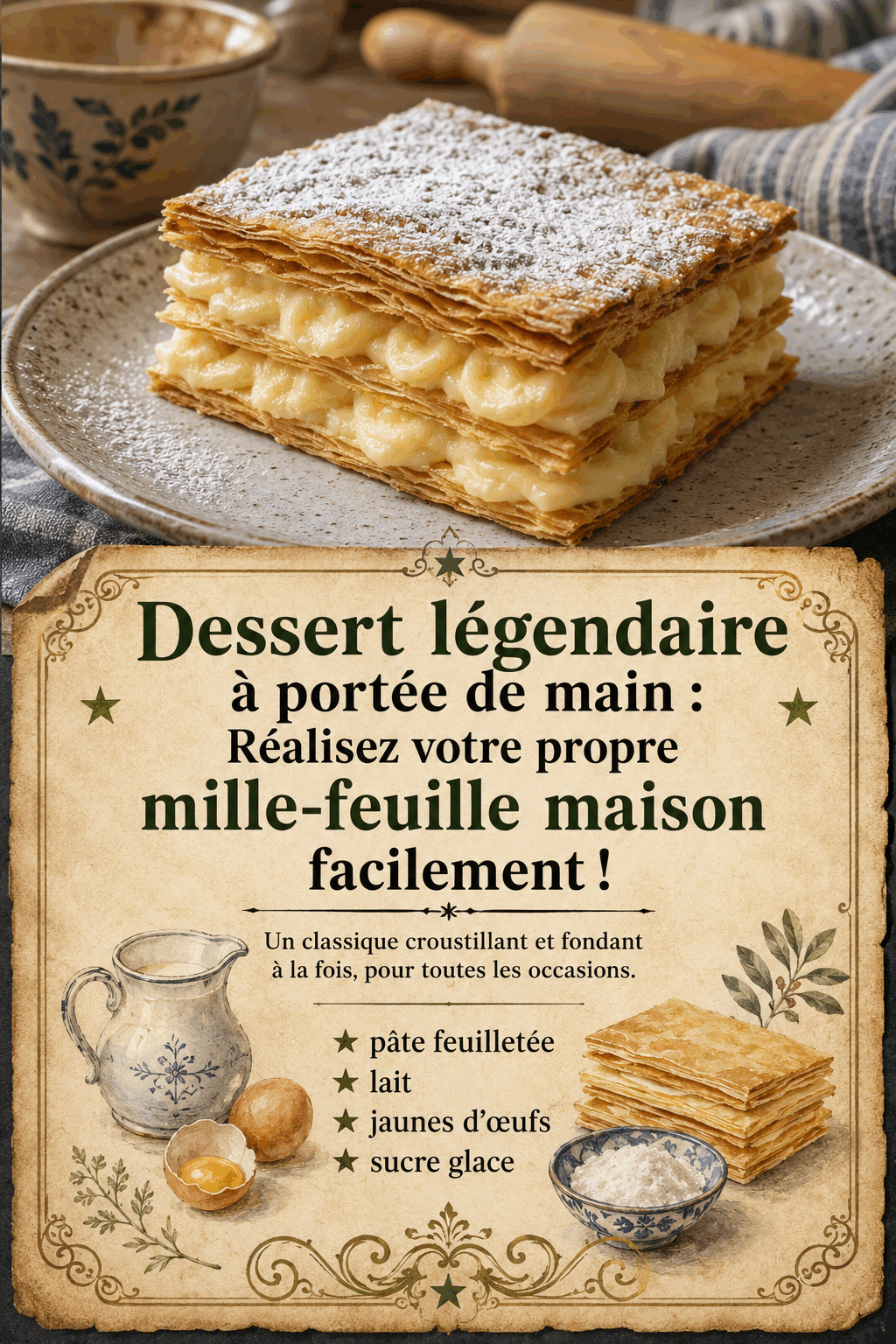 Dessert légendaire à portée de main : Réalisez votre propre mille-feuille maison facilement !
