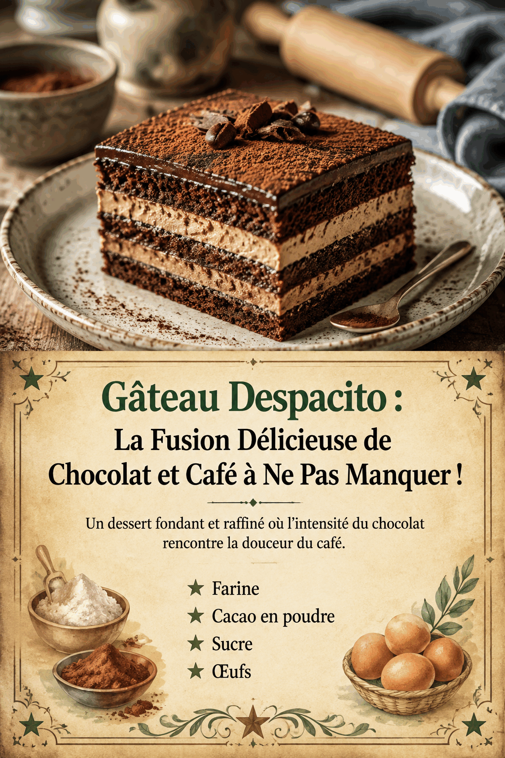 Gâteau Despacito : La Fusion Délicieuse de Chocolat et Café à Ne Pas Manquer !