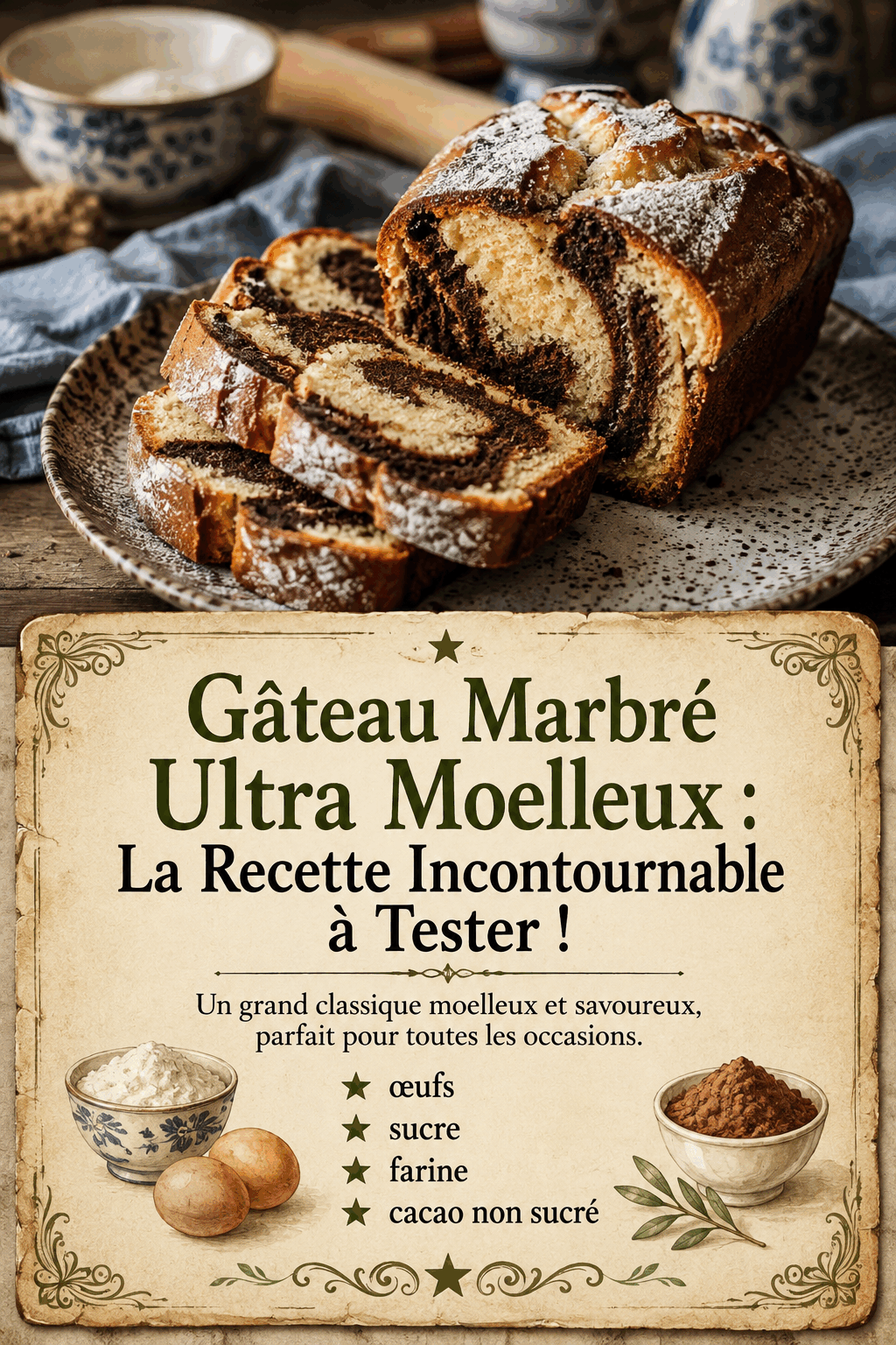 Gâteau Marbré Ultra Moelleux : La Recette Incontournable à Tester !