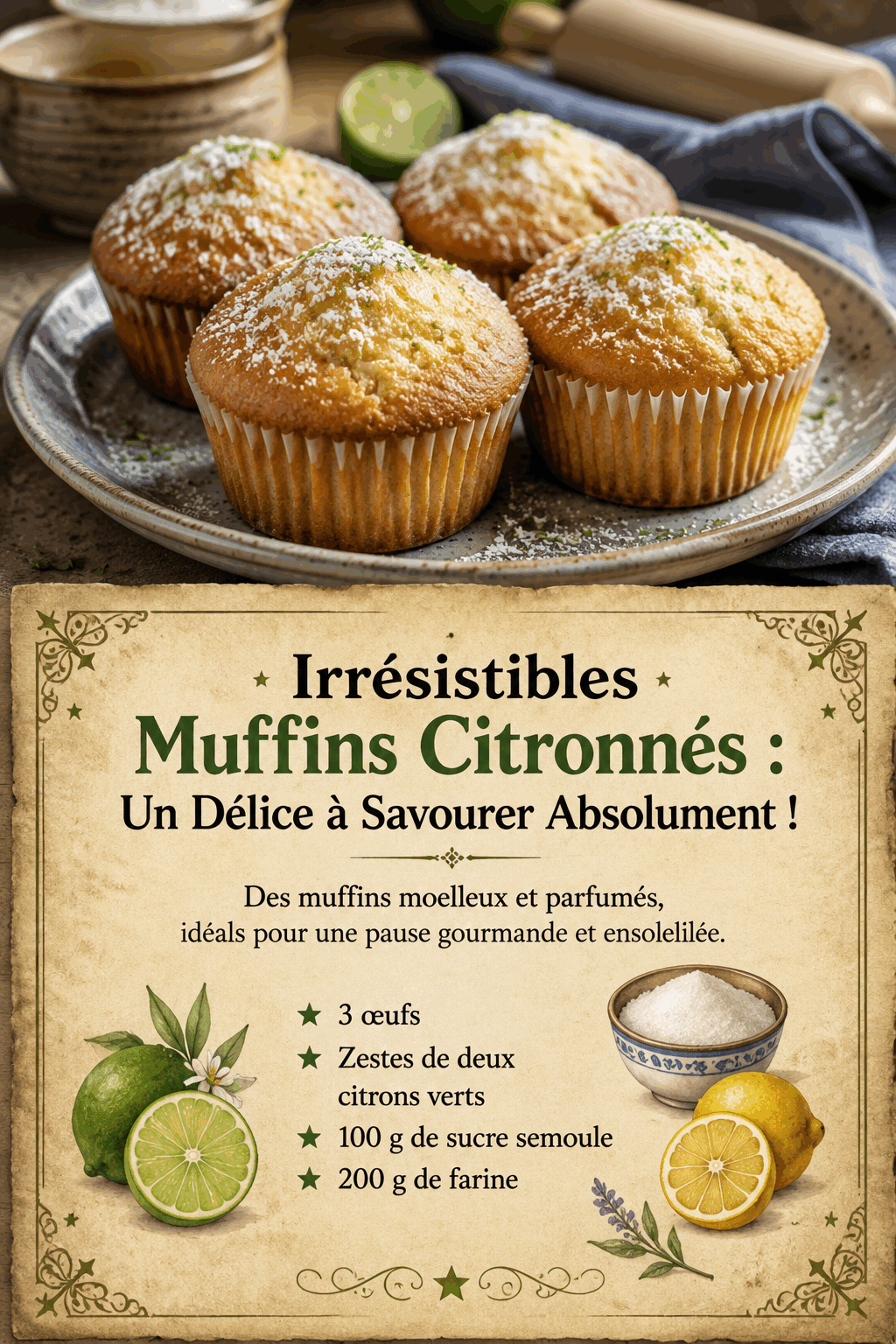 Irrésistibles Muffins Citronnés : Un Délice à Savourer Absolument !