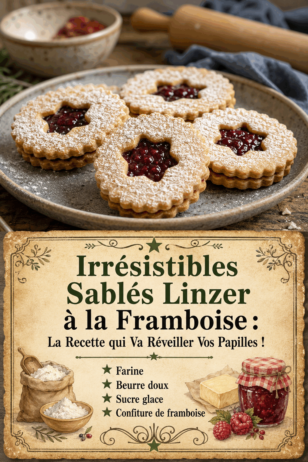 Irrésistibles Sablés Linzer à la Framboise : La Recette qui Va Réveiller Vos Papilles !