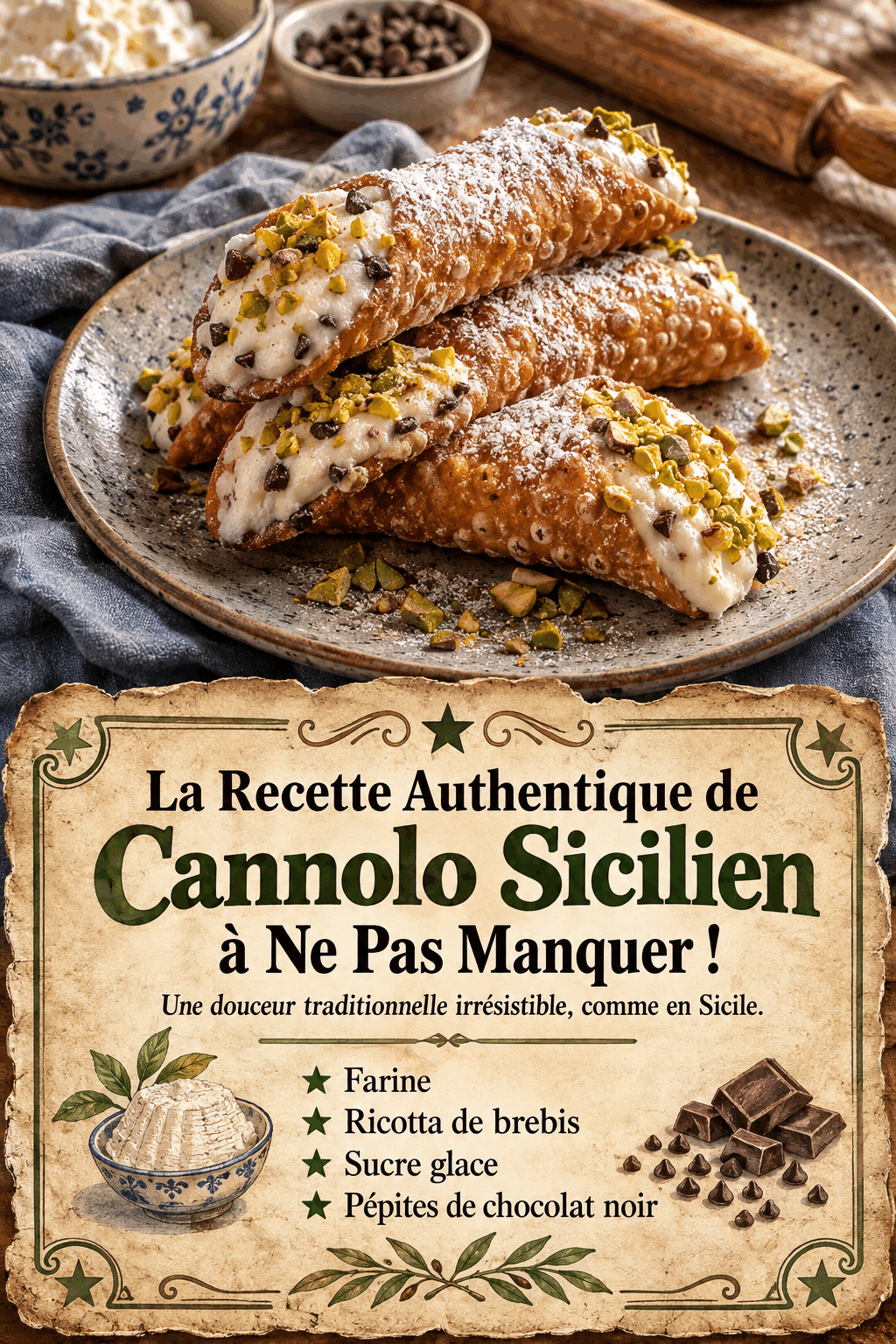 La Recette Authentique de Cannolo Sicilien à Ne Pas Manquer !