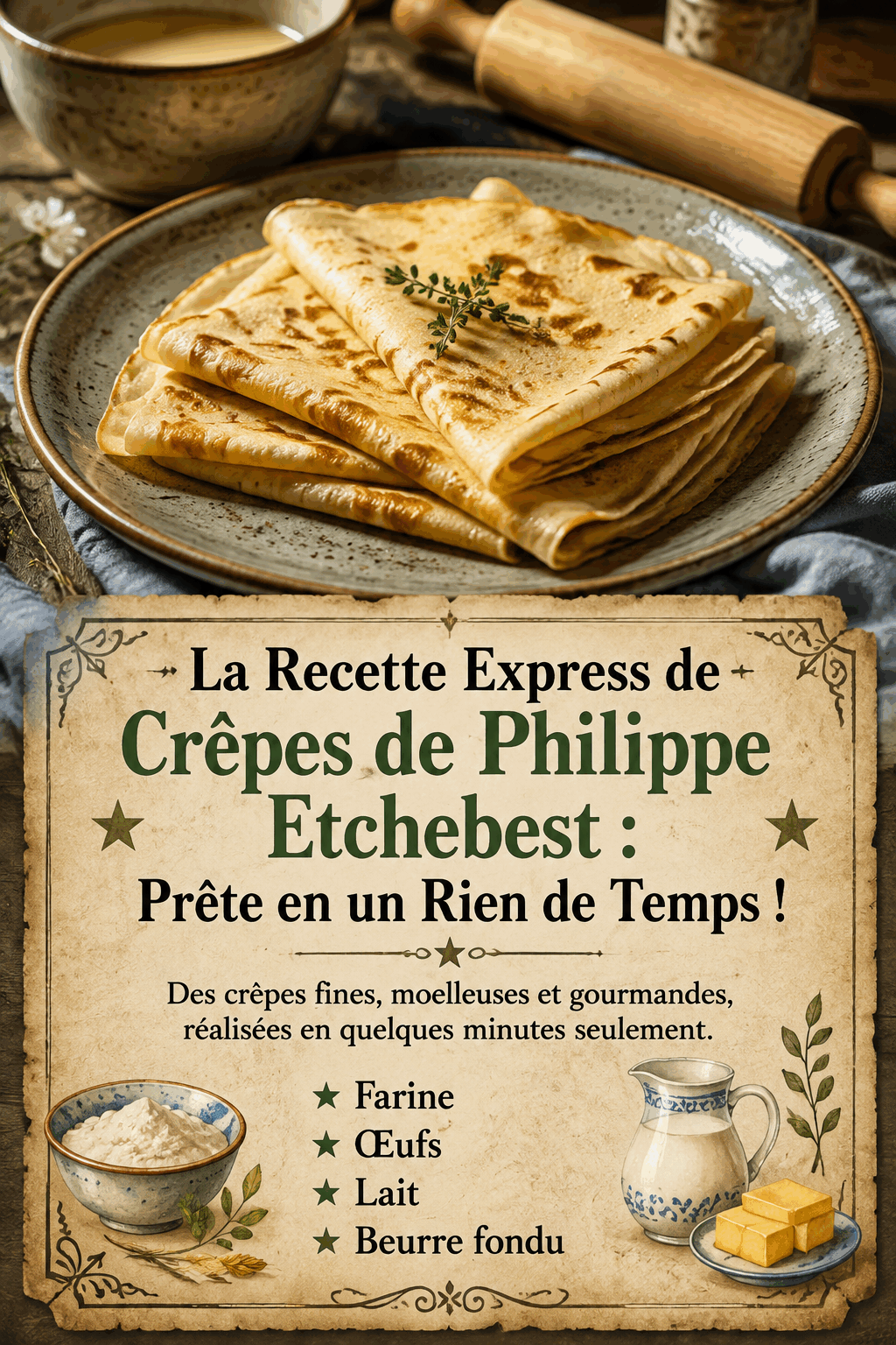 La Recette Express de Crêpes de Philippe Etchebest : Prête en un Rien de Temps !