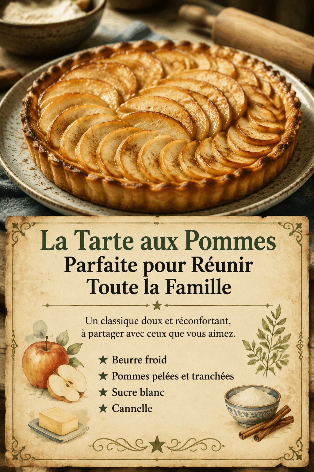 La Tarte aux Pommes Parfaite pour Réunir Toute la Famille