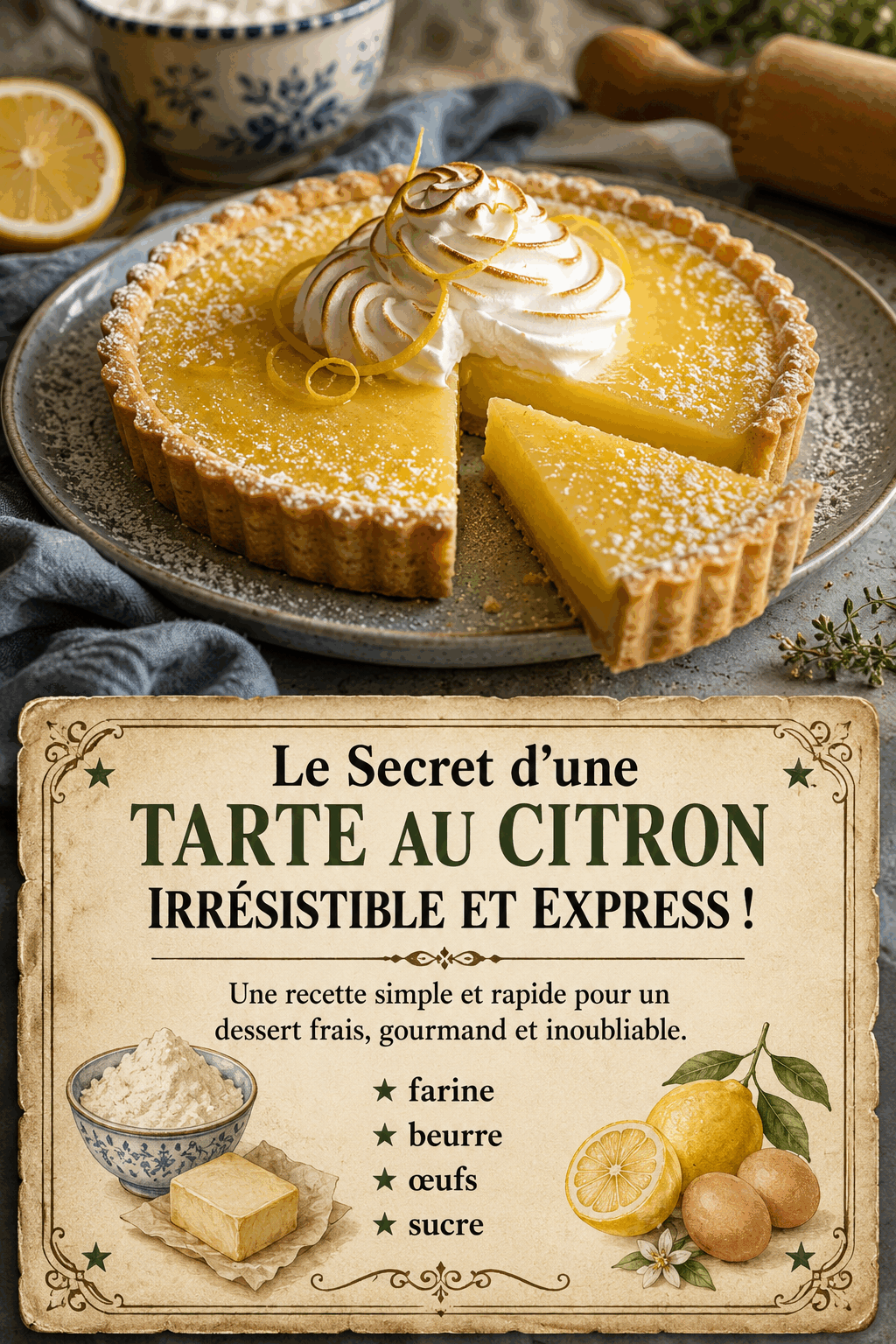 Le Secret d'une Tarte au Citron Irrésistible et Express !