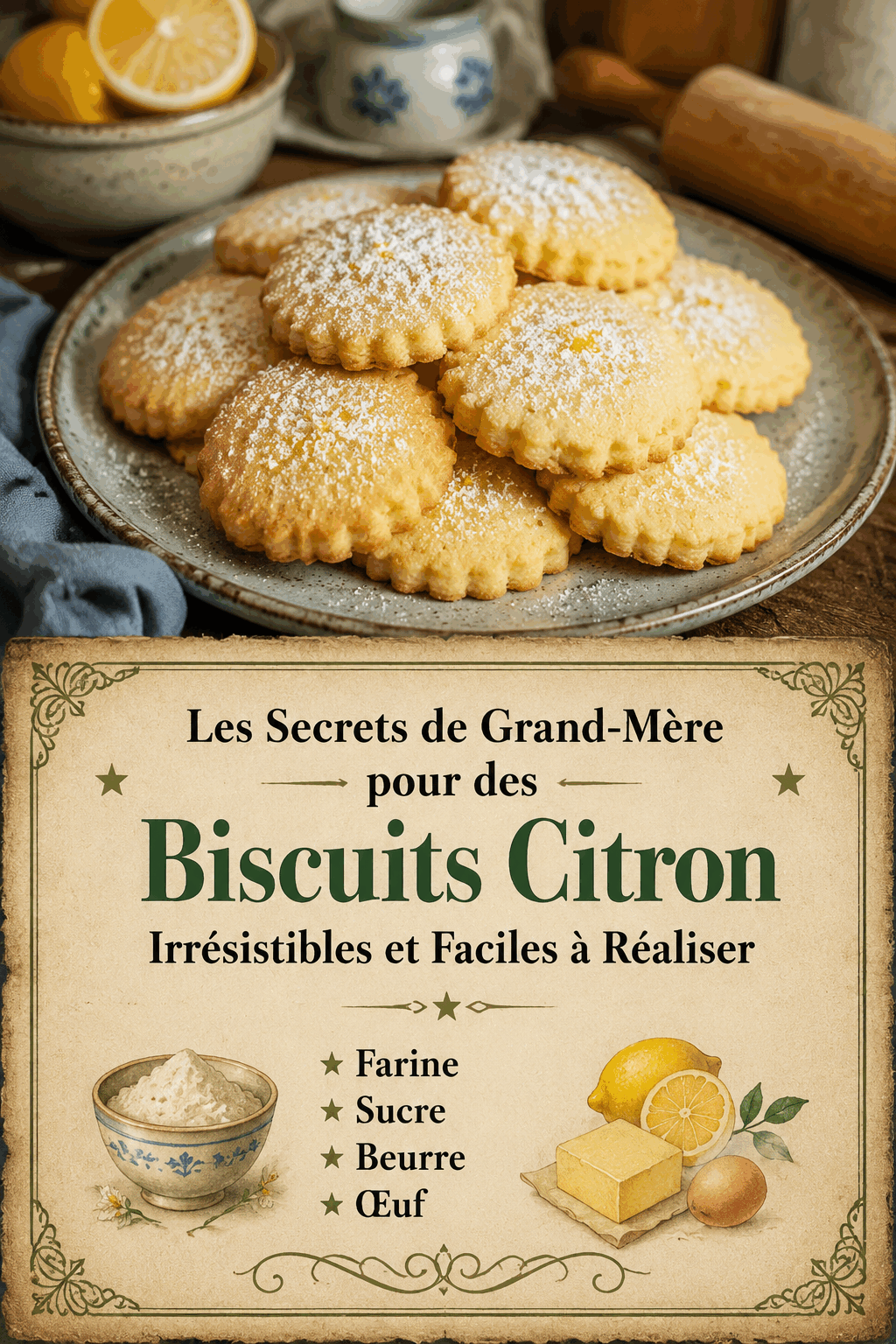 Les Secrets de Grand-Mère pour des Biscuits Citron Irrésistibles et Faciles à Réaliser
