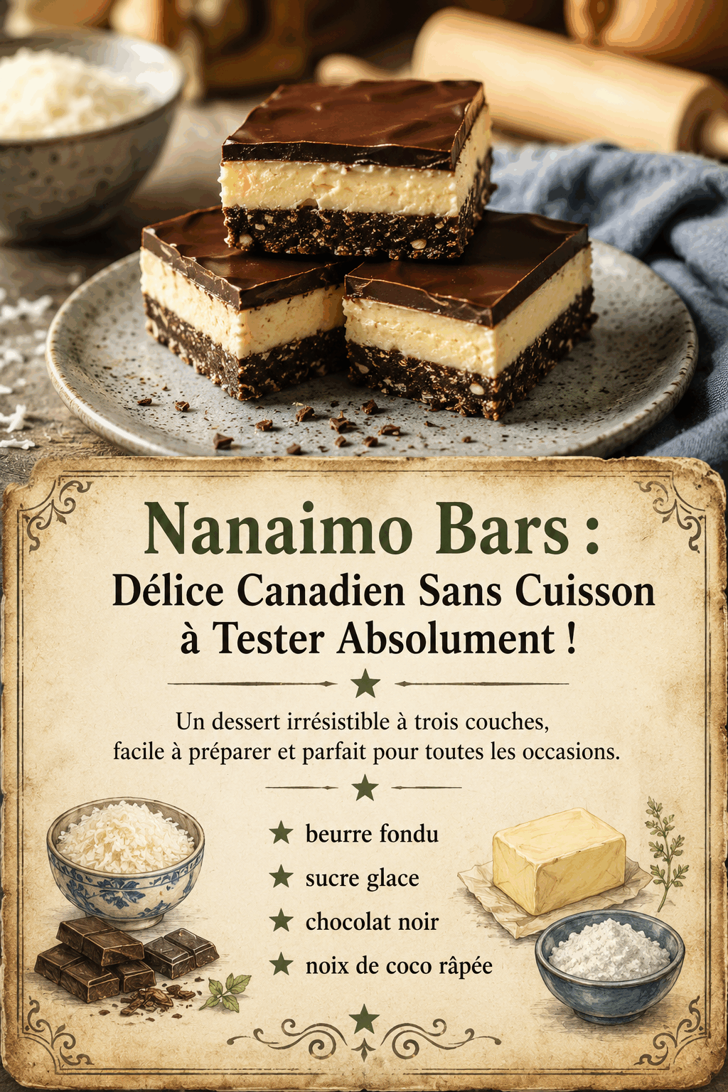 Nanaimo Bars : Délice Canadien Sans Cuisson à Tester Absolument !