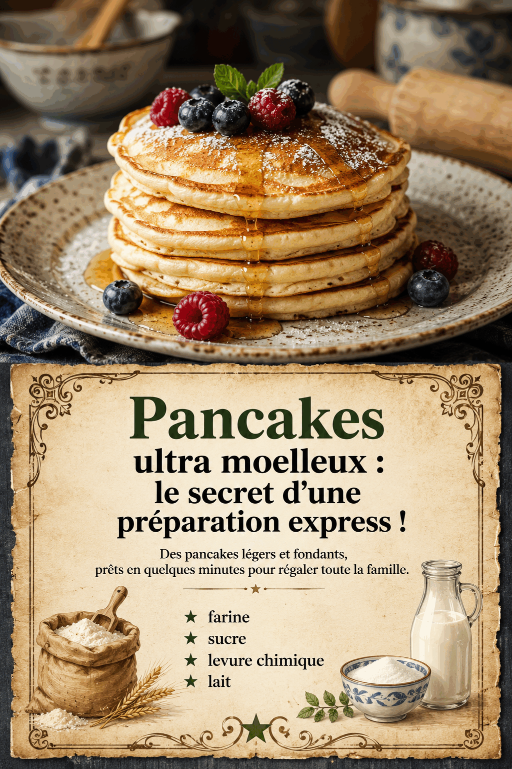 Pancakes ultra moelleux : le secret d&rsquo;une préparation express !