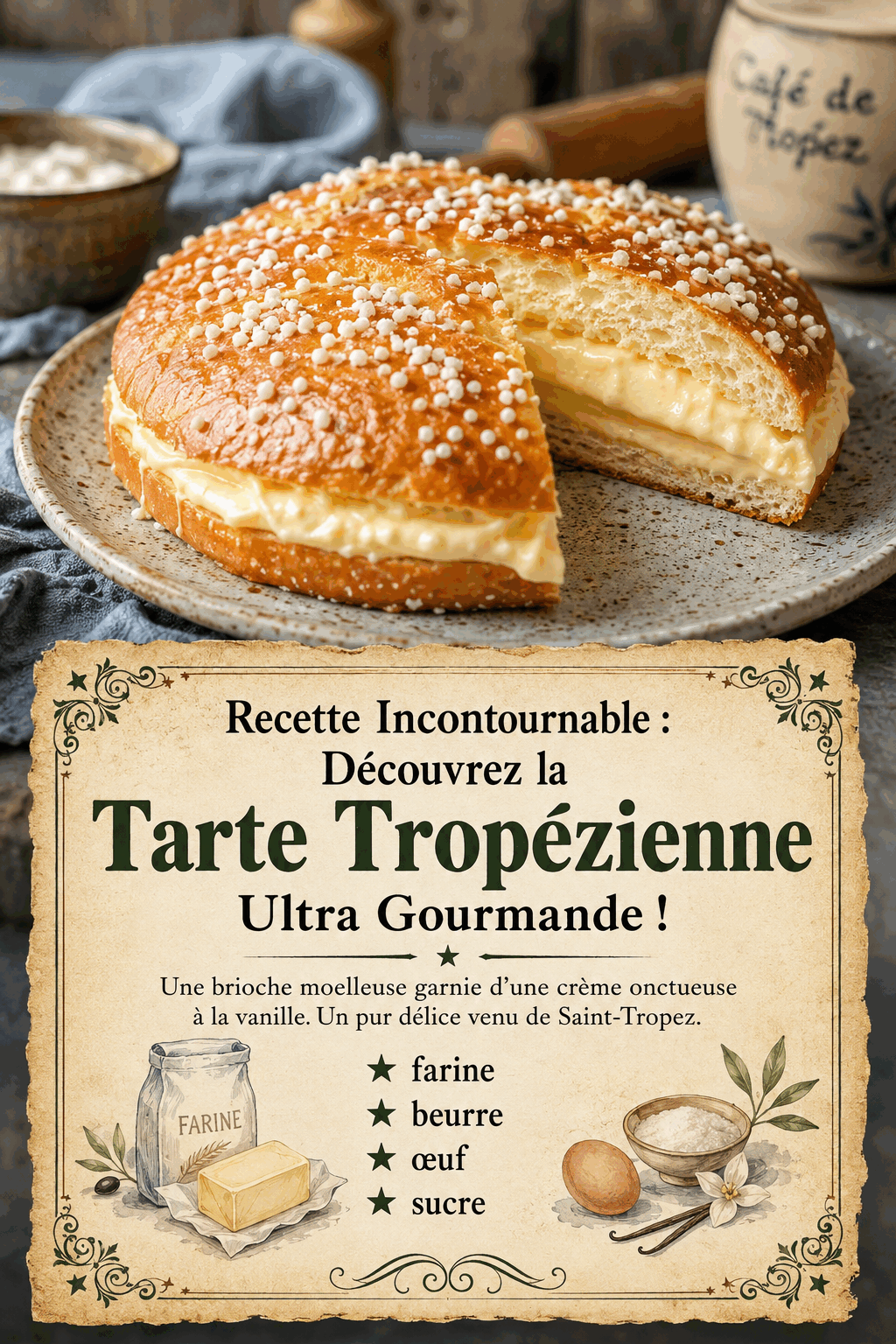 Recette Incontournable : Découvrez la Tarte Tropézienne Ultra Gourmande !
