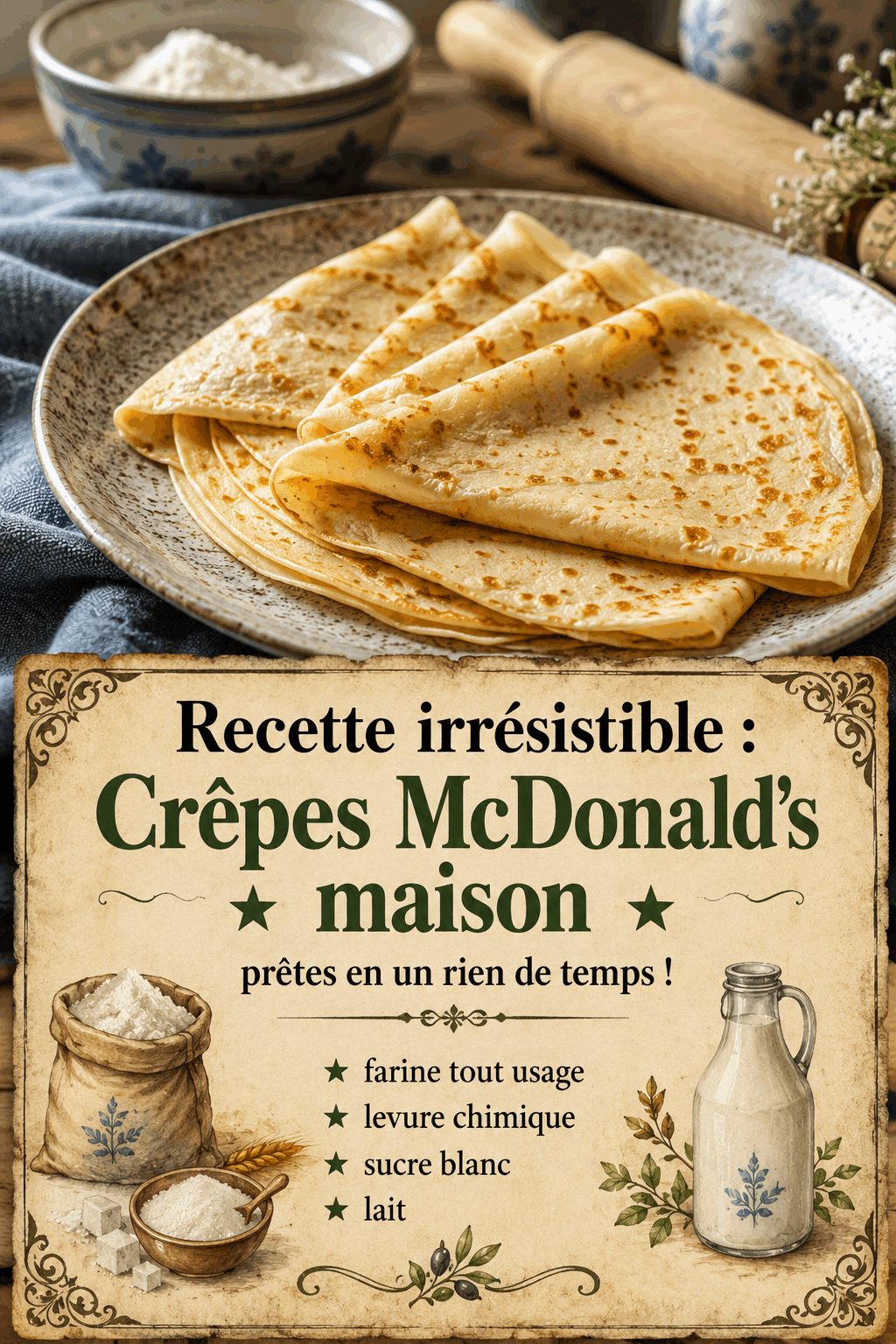 Recette irrésistible : Crêpes McDonald's maison prêtes en un rien de temps !