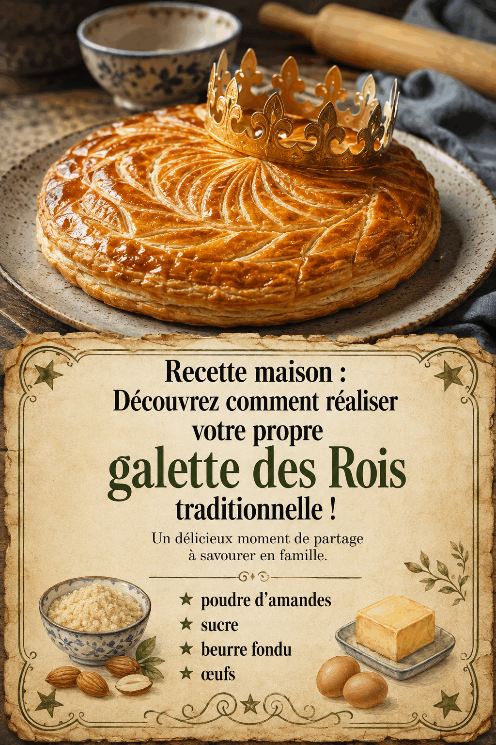 Recette maison : Découvrez comment réaliser votre propre galette des Rois traditionnelle !