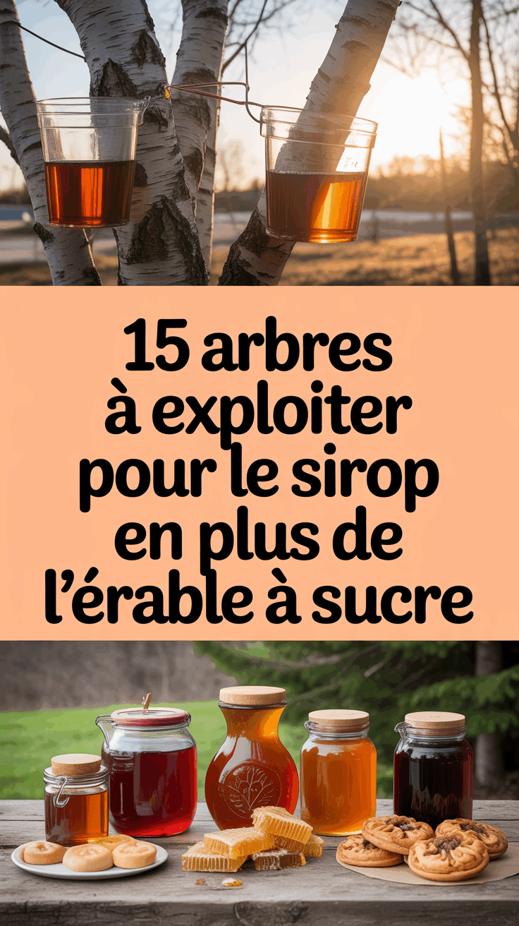 15 arbres à exploiter pour le sirop en plus de l&rsquo;érable à sucre