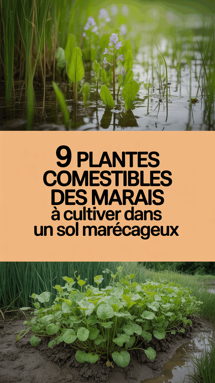 9 plantes comestibles des marais à cultiver dans un sol marécageux