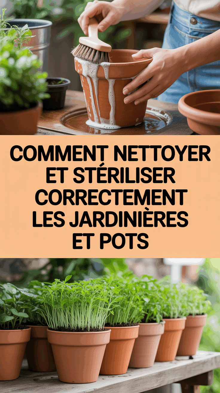 Comment nettoyer et stériliser correctement les jardinières et pots
