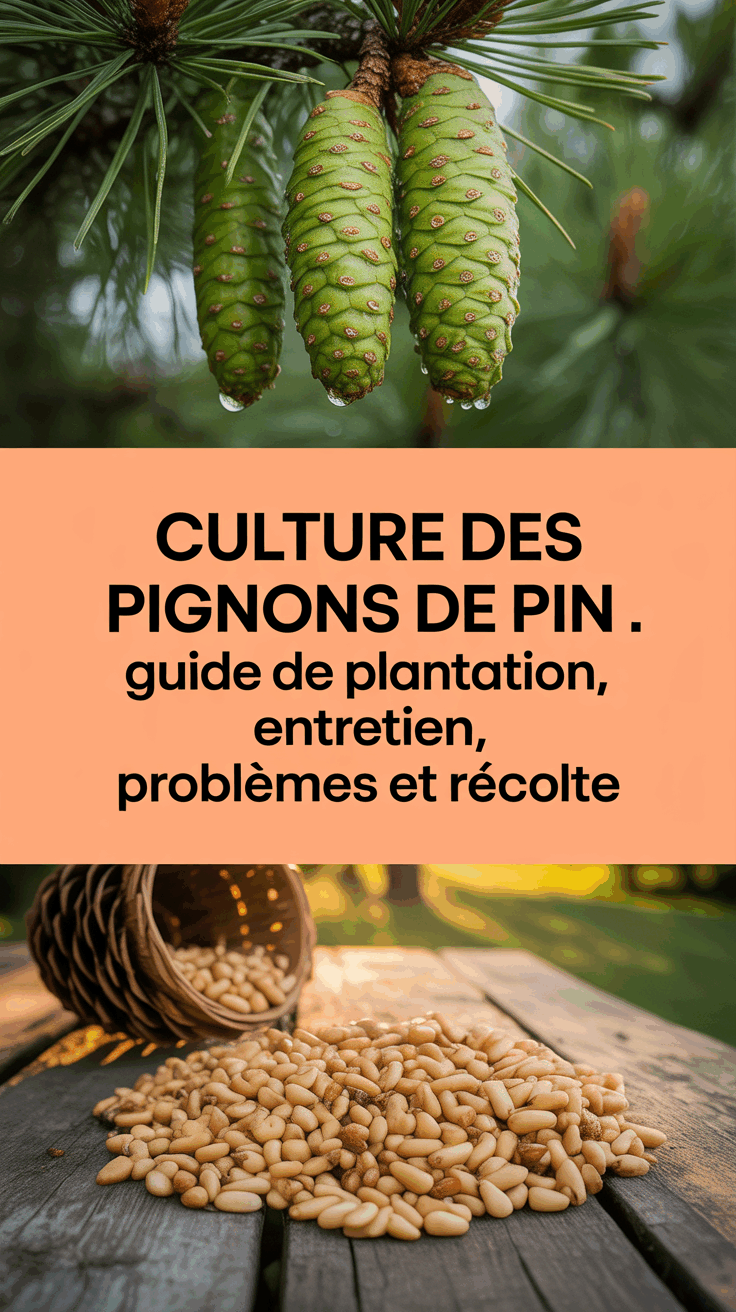 Culture des pignons de pin : guide de plantation, entretien, problèmes et récolte
