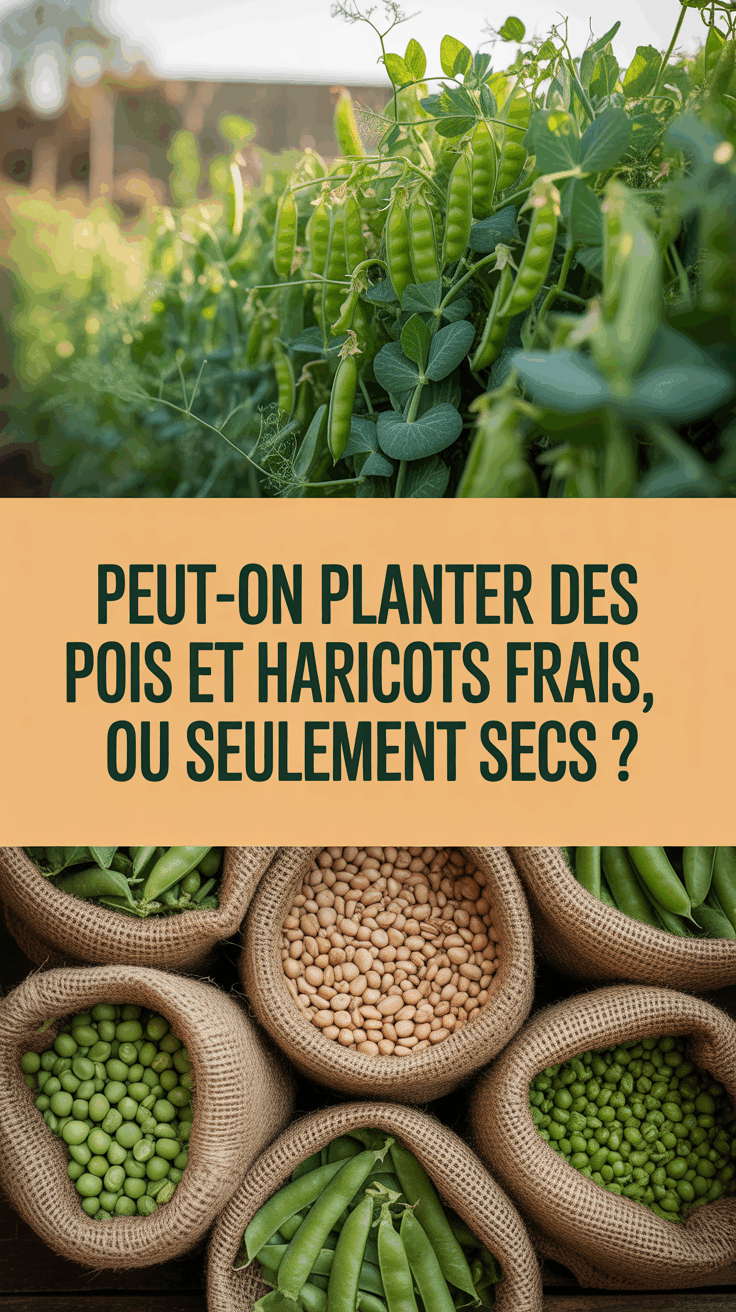 Peut-on planter des pois et haricots frais, ou seulement secs ?