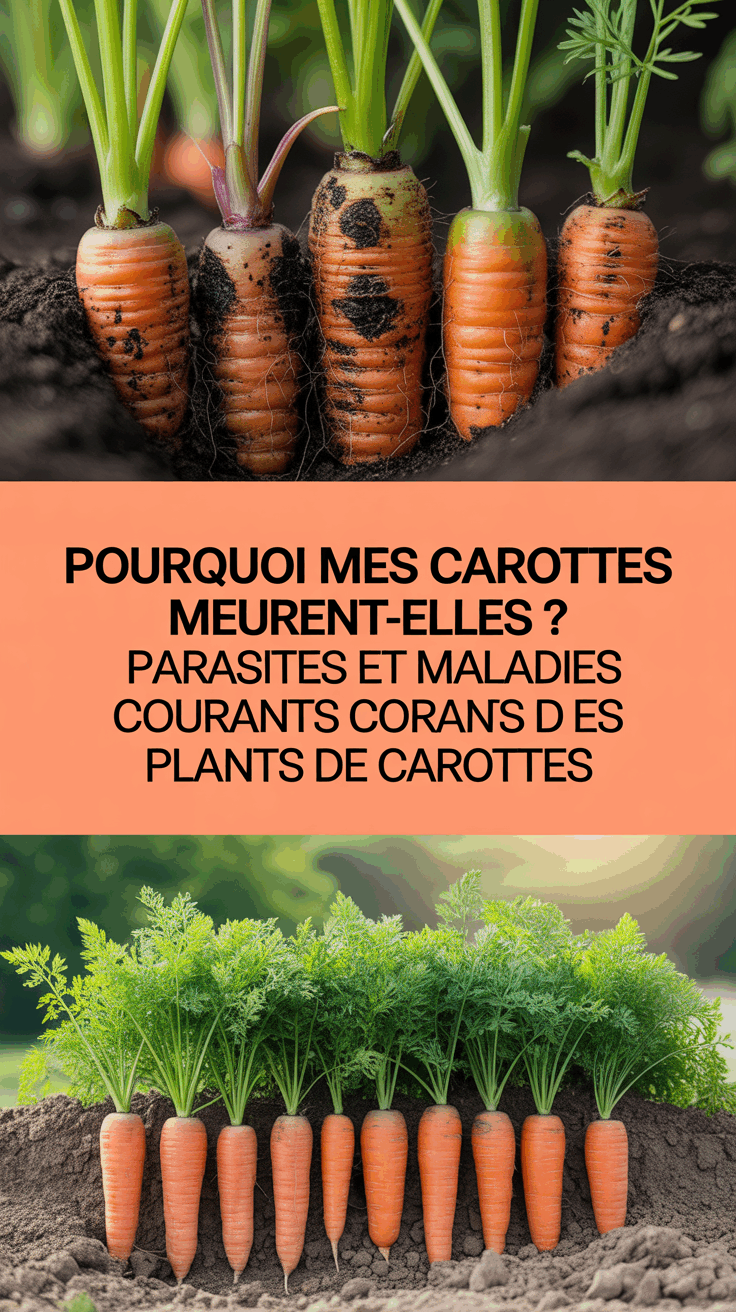 Pourquoi mes carottes meurent-elles ? Parasites et maladies courants des plants de carottes