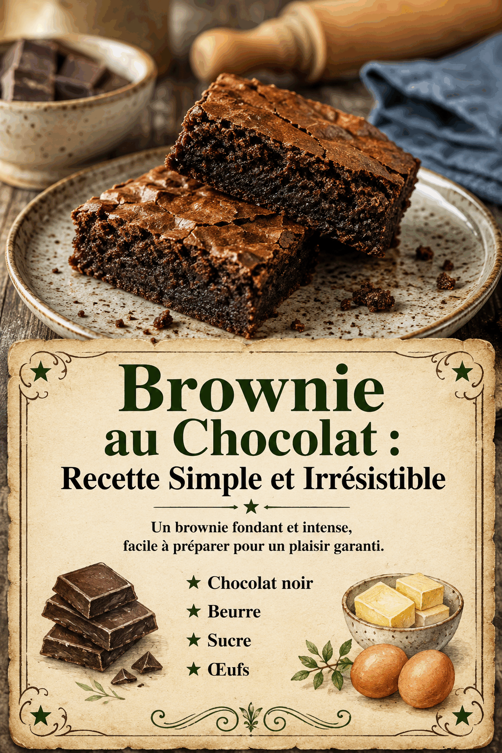 Brownie au Chocolat : Recette Simple et Irrésistible