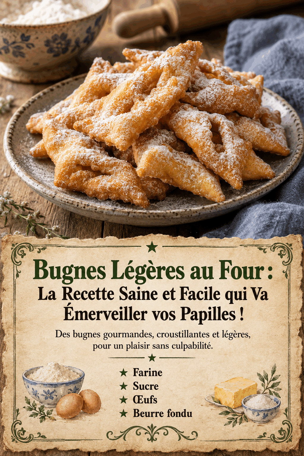 Bugnes Légères au Four : La Recette Saine et Facile qui Va Émerveiller vos Papilles !
