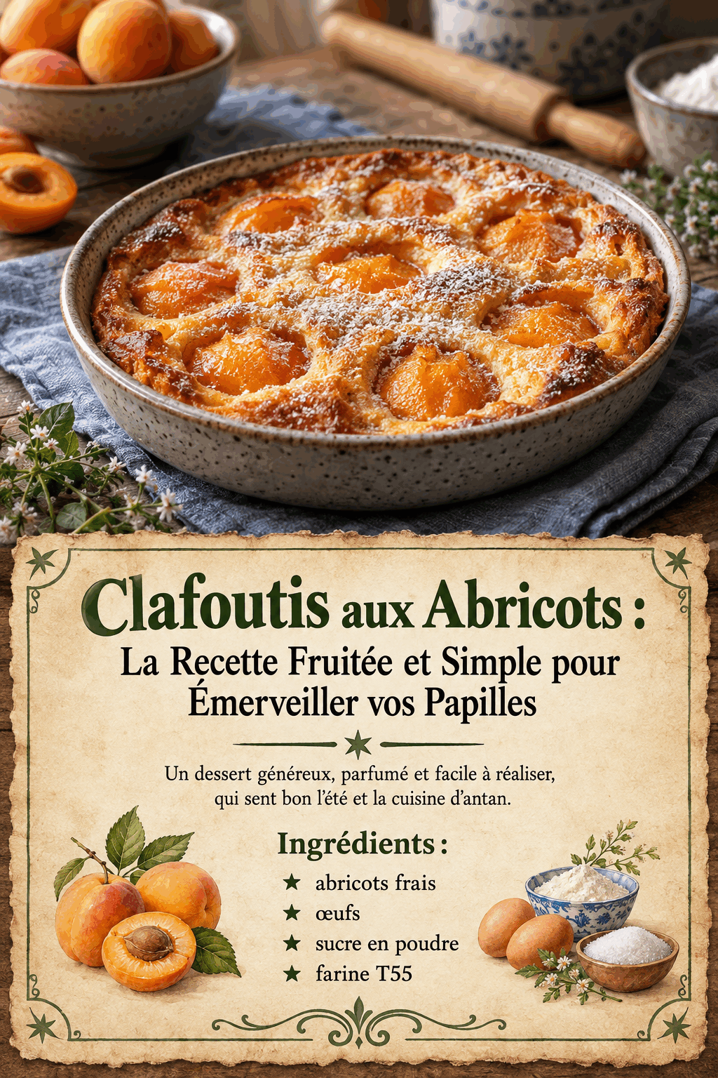 Clafoutis aux Abricots : La Recette Fruitée et Simple pour Émerveiller vos Papilles