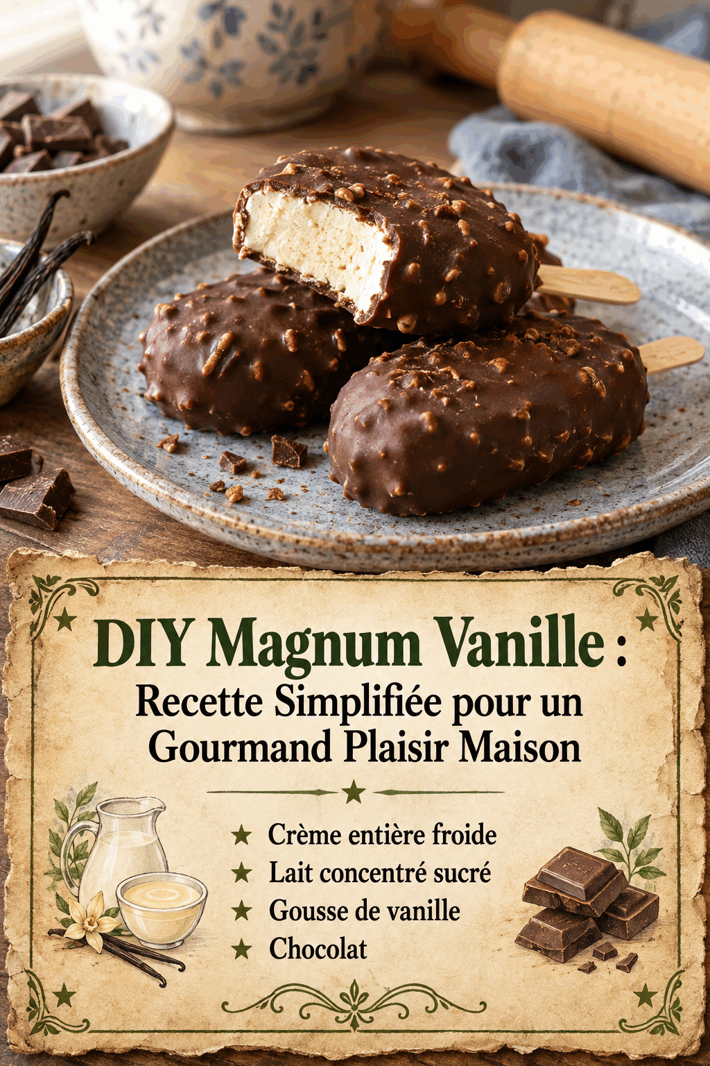 DIY Magnum Vanille : Recette Simplifiée pour un Gourmand Plaisir Maison