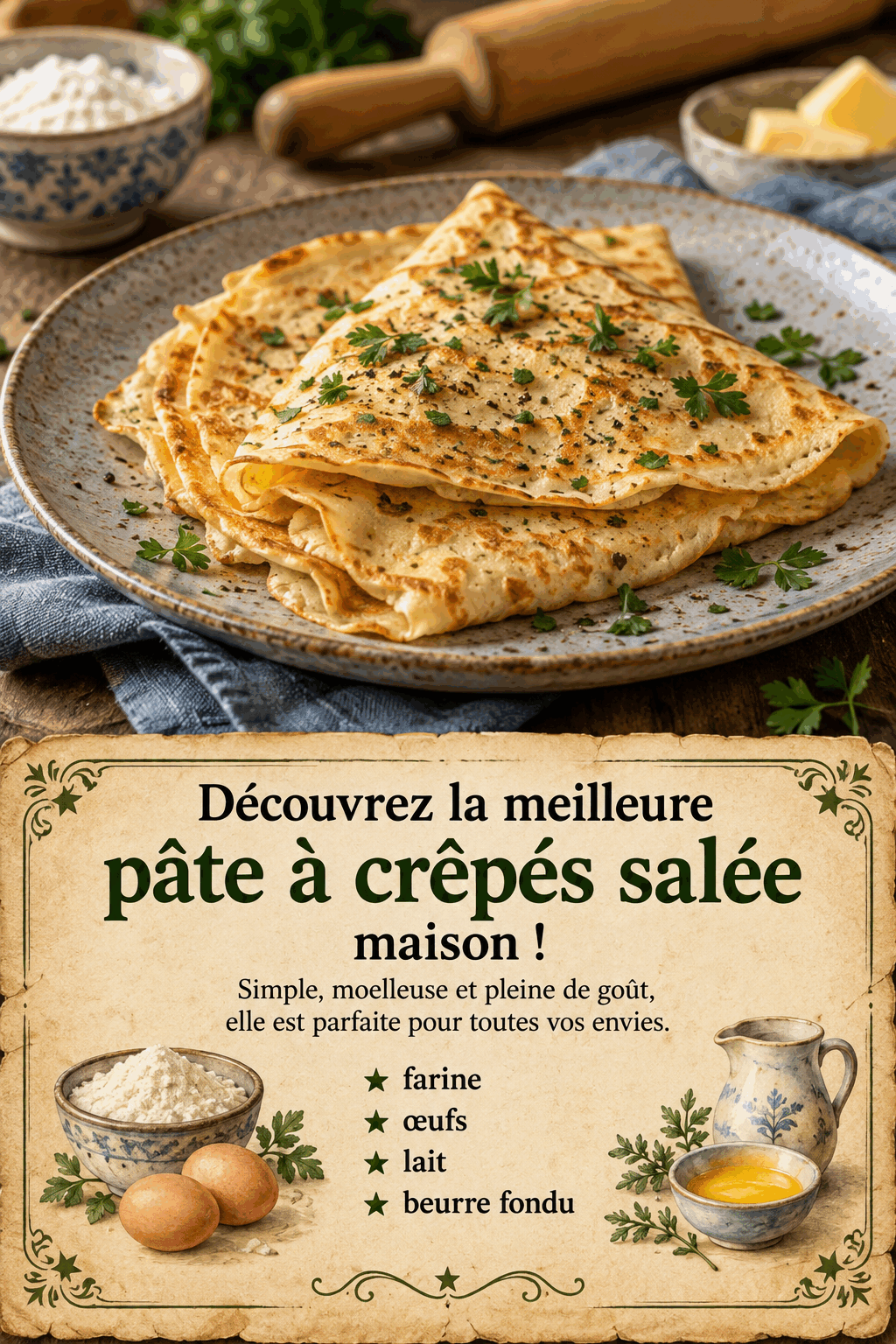 Découvrez la meilleure pâte à crêpes salée maison !
