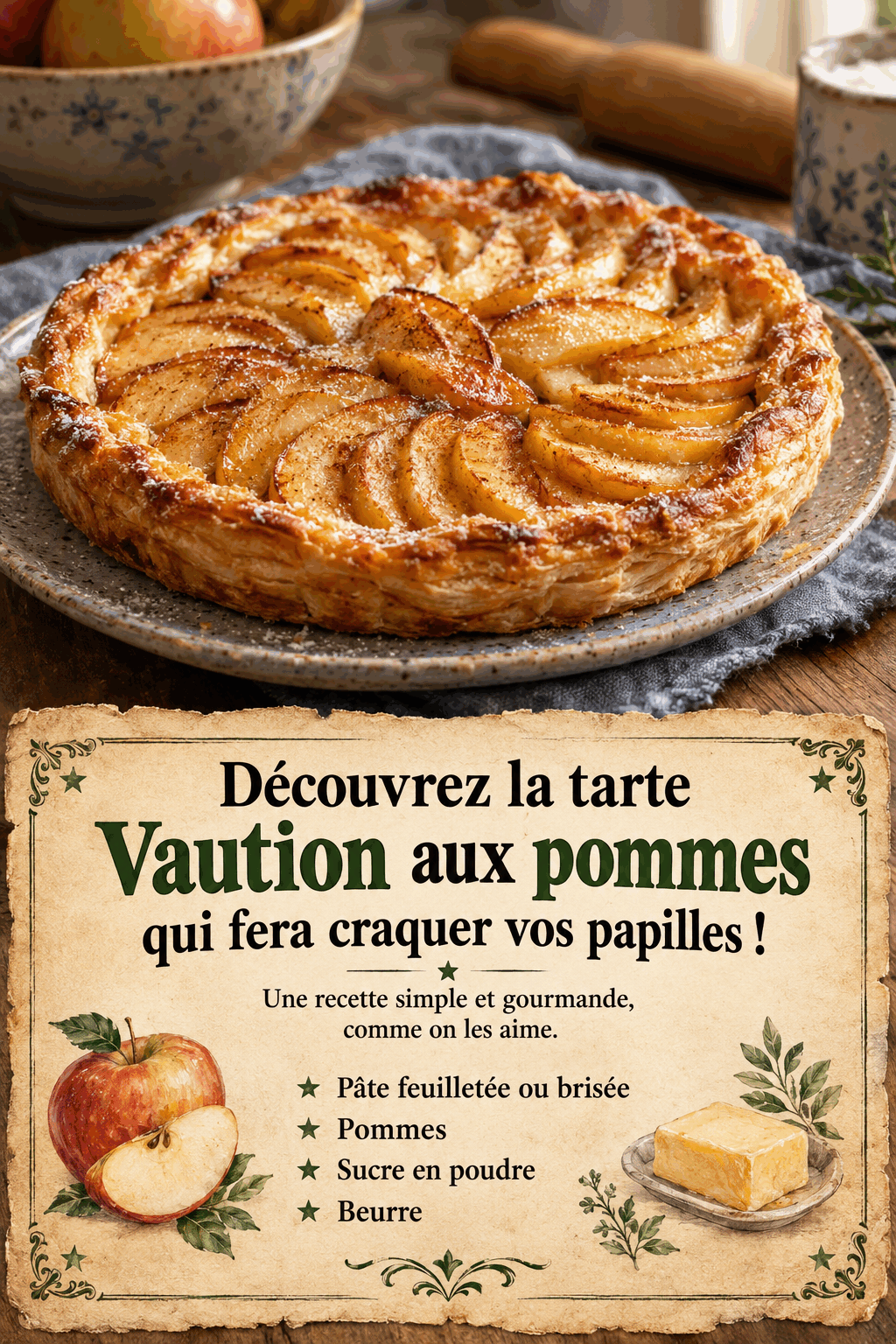 Découvrez la tarte Vaution aux pommes qui fera craquer vos papilles !