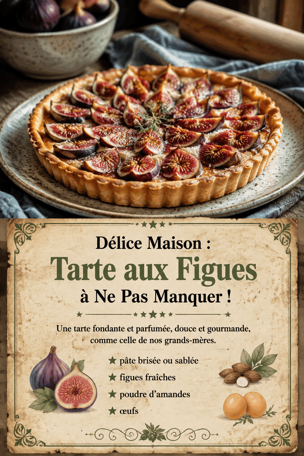 Délice Maison : Tarte aux Figues à Ne Pas Manquer !