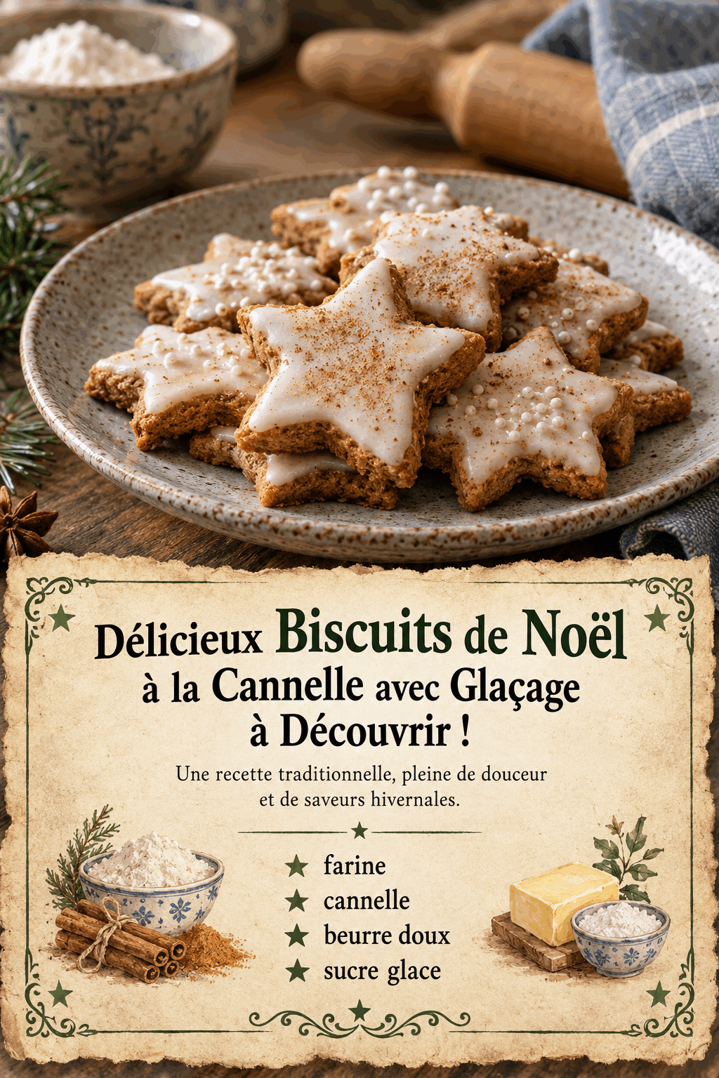Délicieux Biscuits de Noël à la Cannelle avec Glaçage à Découvrir !