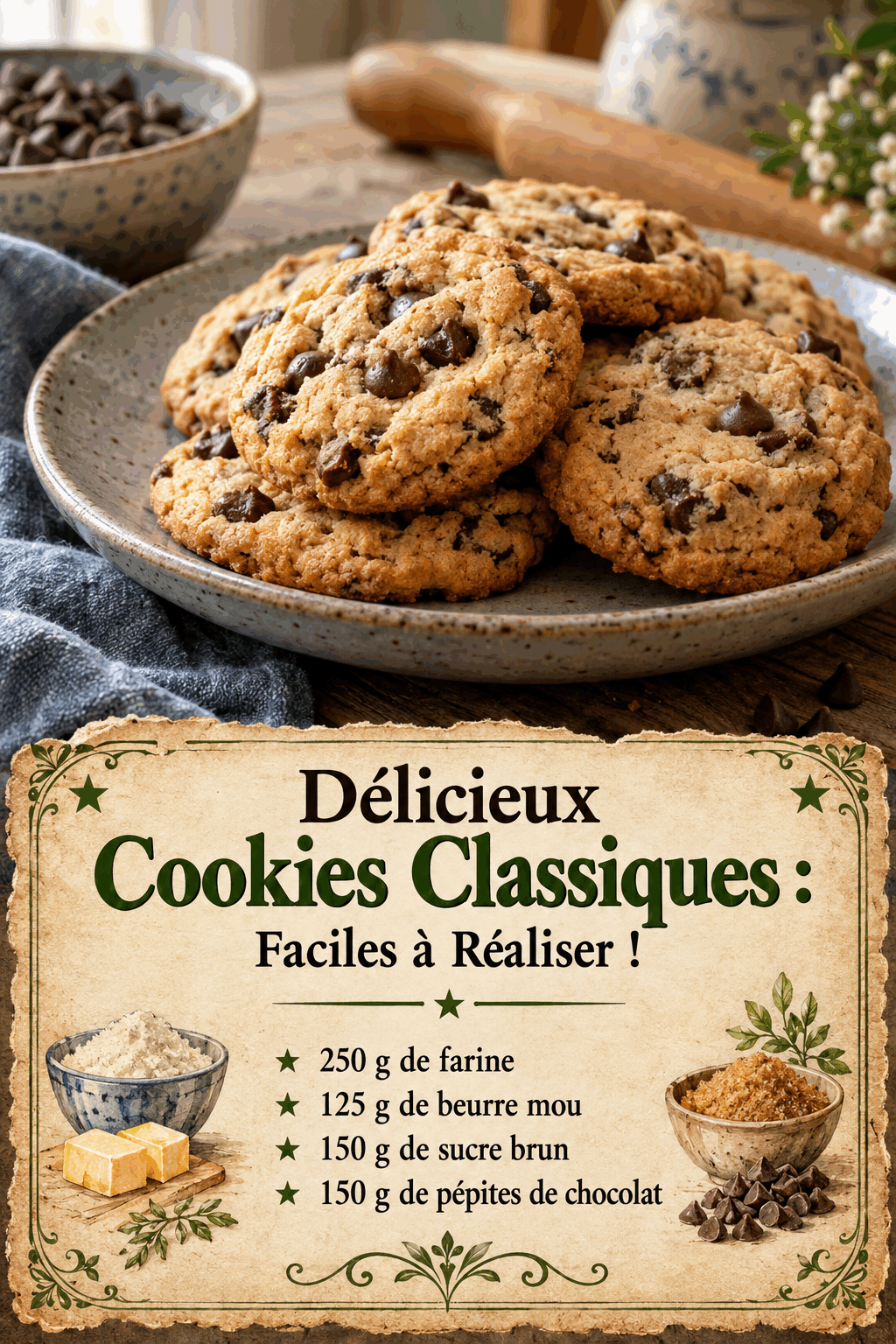 Délicieux Cookies Classiques : Faciles à Réaliser !
