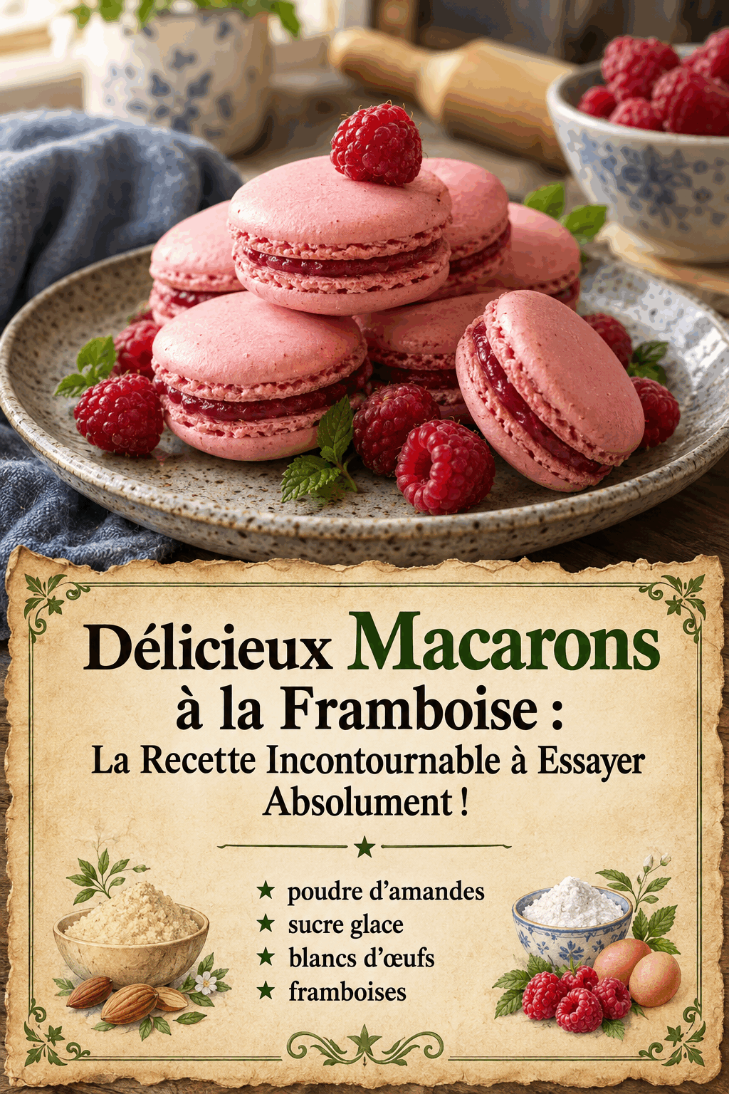 Délicieux Macarons à la Framboise : La Recette Incontournable à Essayer Absolument !
