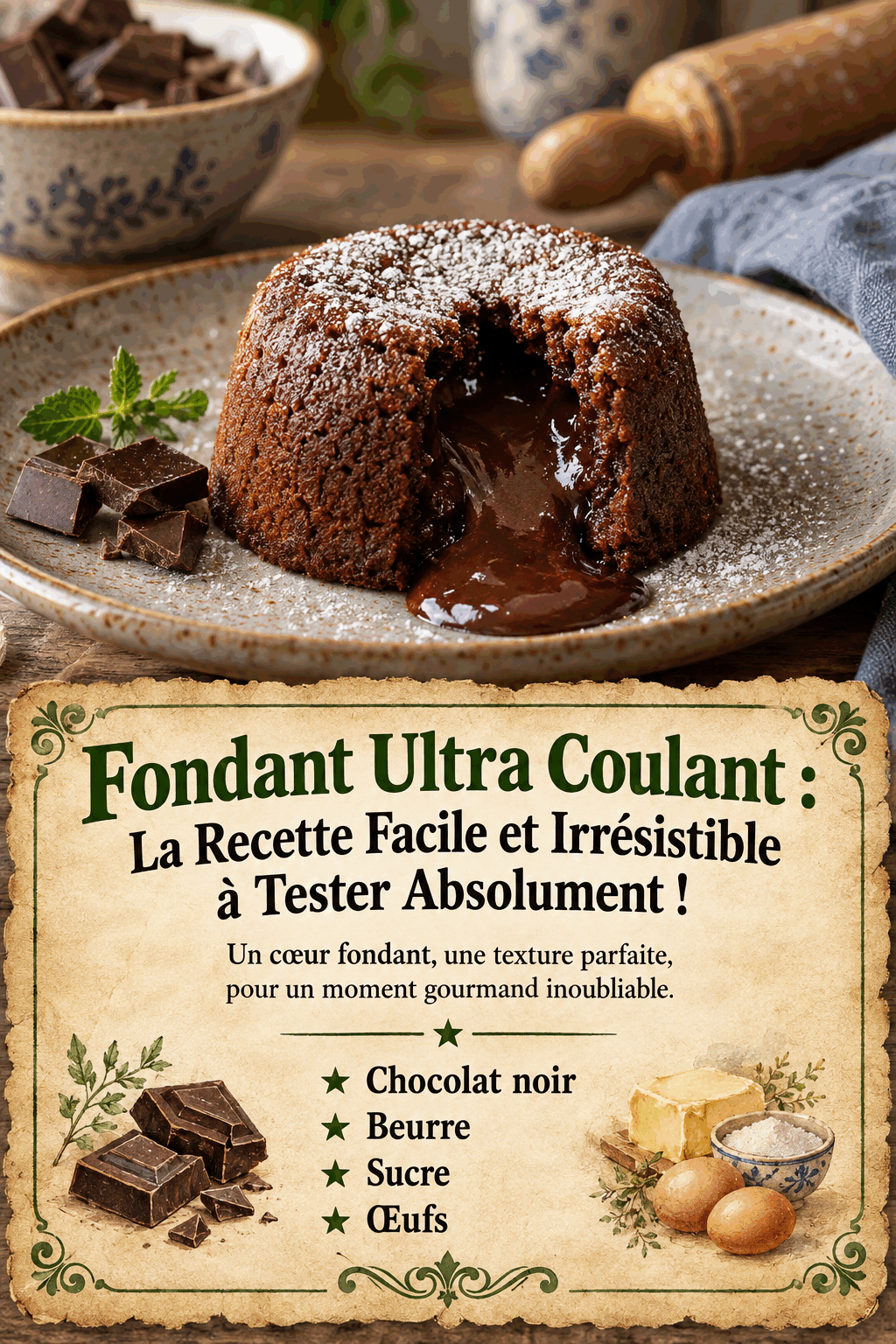 Fondant Ultra Coulant : La Recette Facile et Irrésistible à Tester Absolument !
