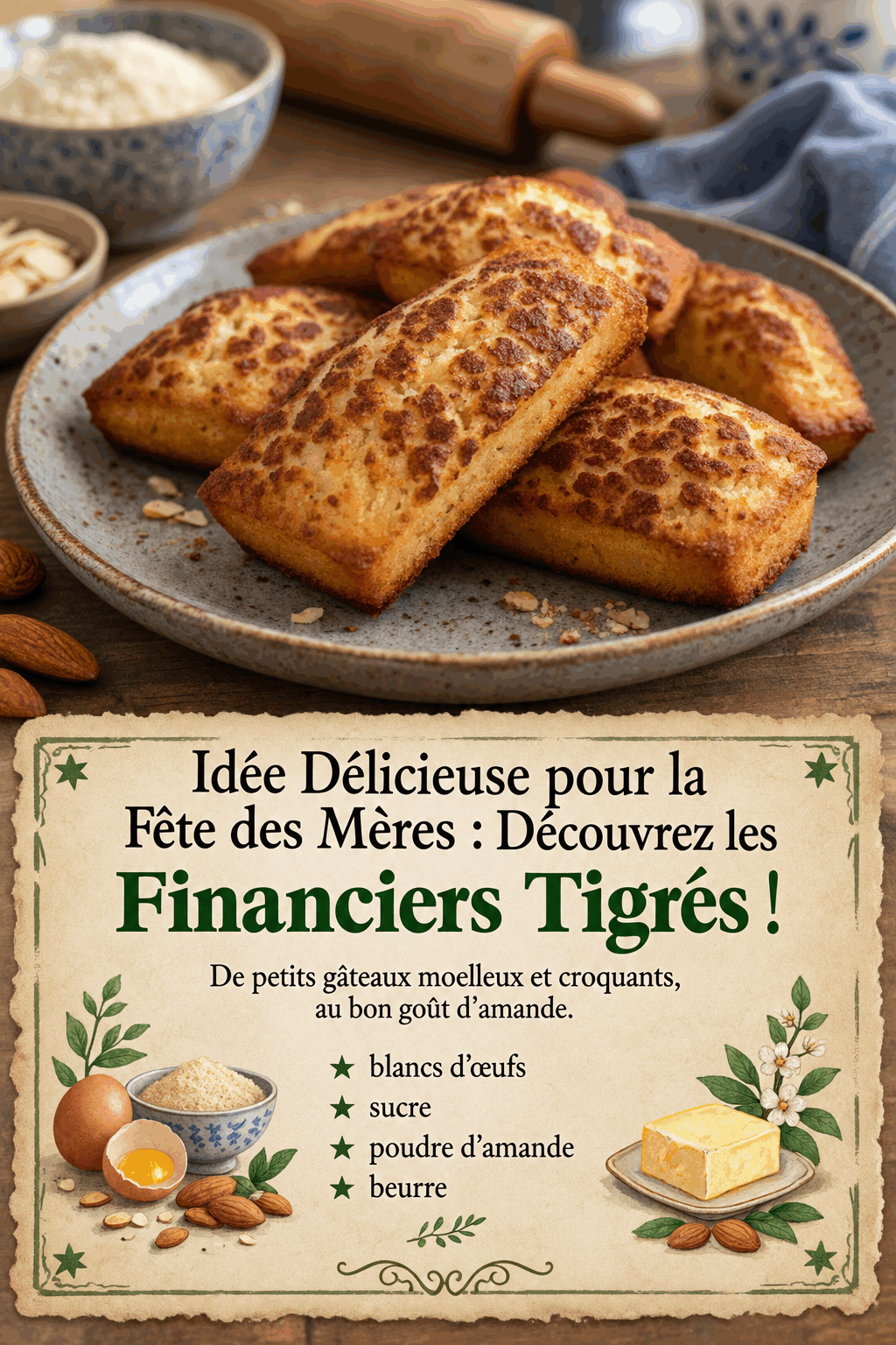 Idée Délicieuse pour la Fête des Mères : Découvrez les Financiers Tigrés !