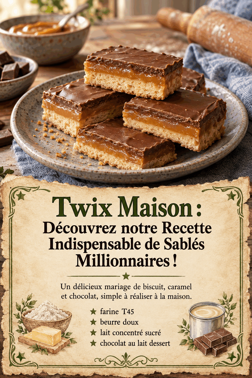 Twix Maison : Découvrez notre Recette Indispensable de Sablés Millionnaires !