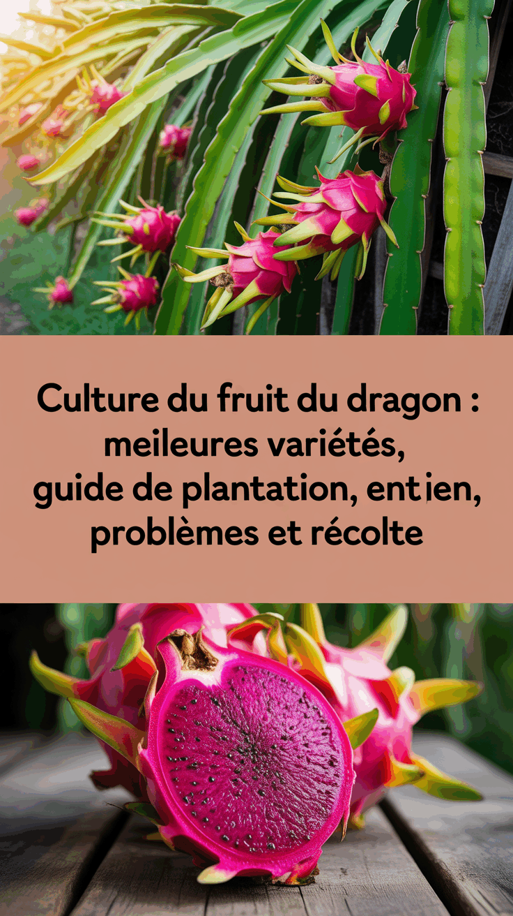 Culture du fruit du dragon : meilleures variétés, guide de plantation, entretien, problèmes et récolte