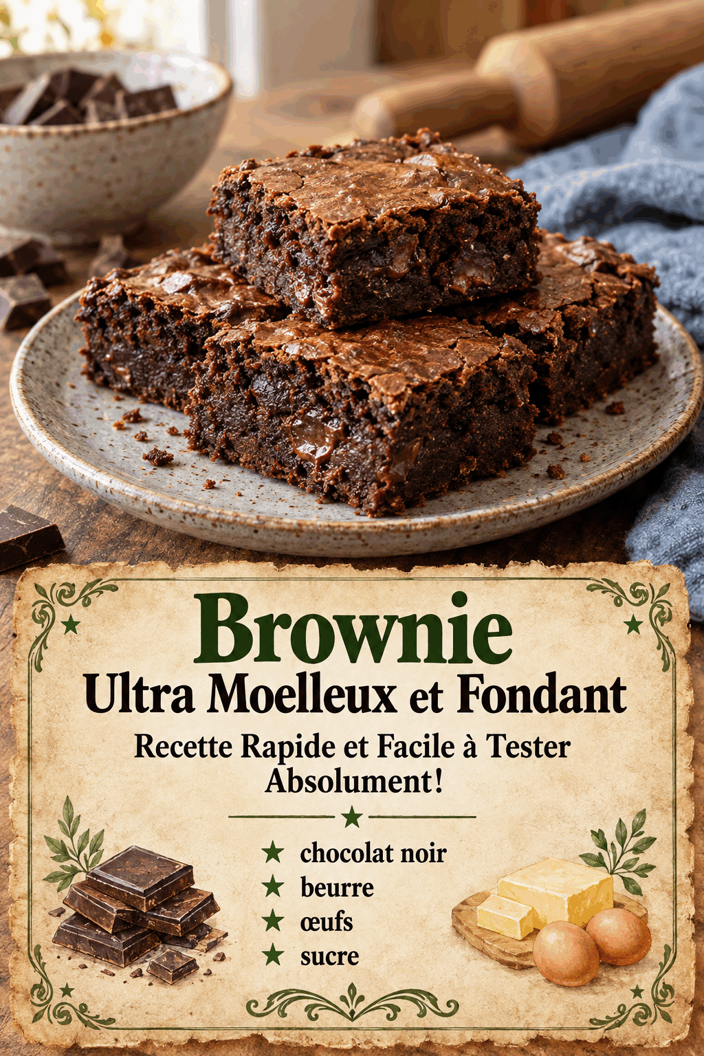 Brownie Ultra Moelleux et Fondant – Recette Rapide et Facile à Tester Absolument!