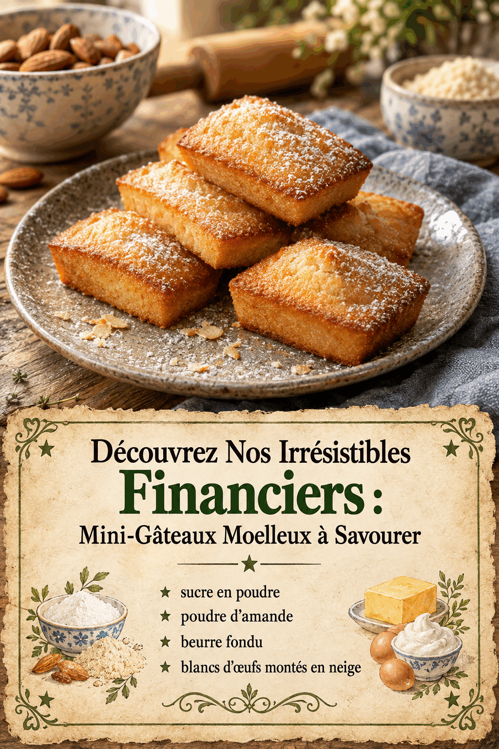Découvrez Nos Irrésistibles Financiers : Mini-Gâteaux Moelleux à Savourer
